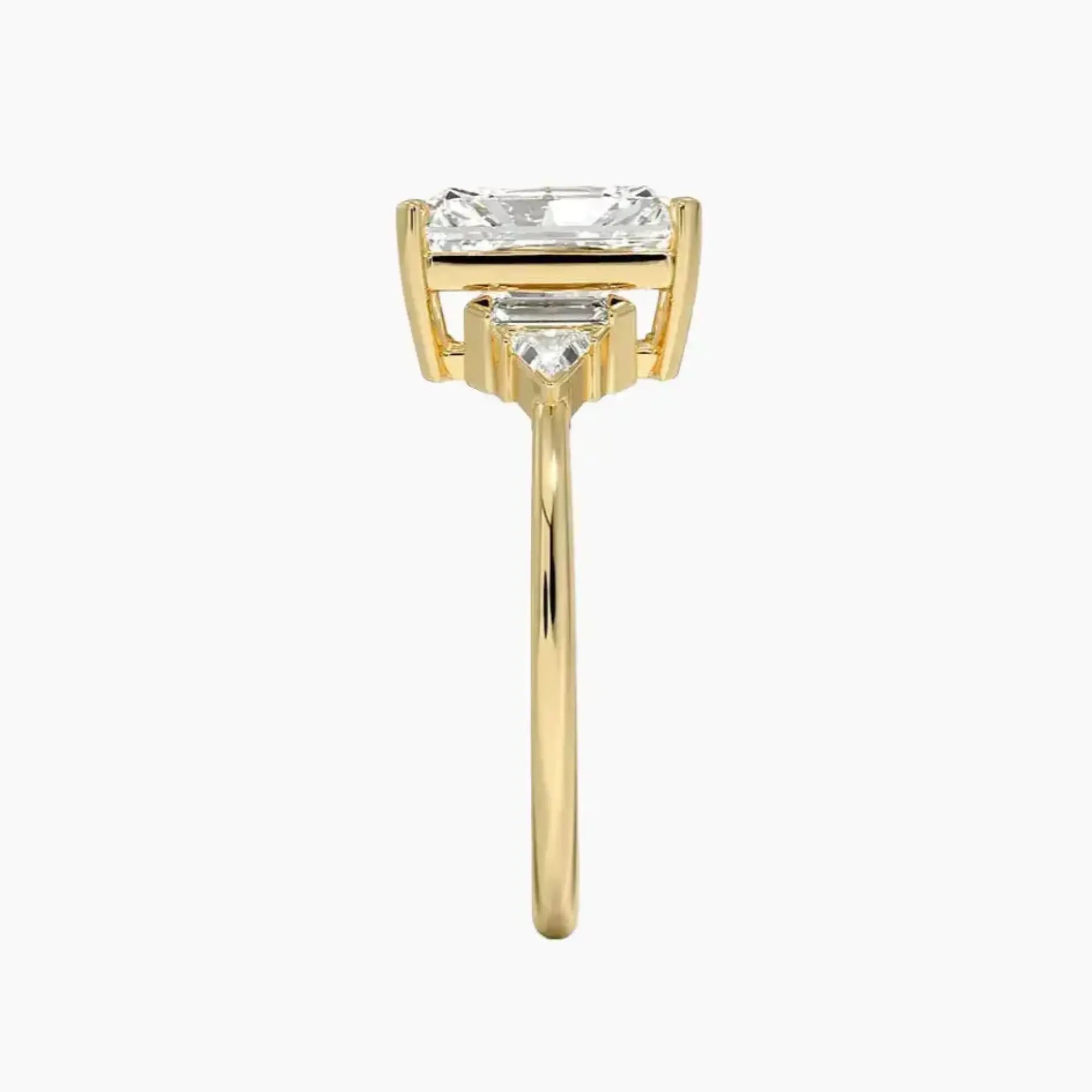 Honora Five Stone Radiant Designer 2 Carat Lab Grown Diamond Engagement Ring in 18K Rose Gold