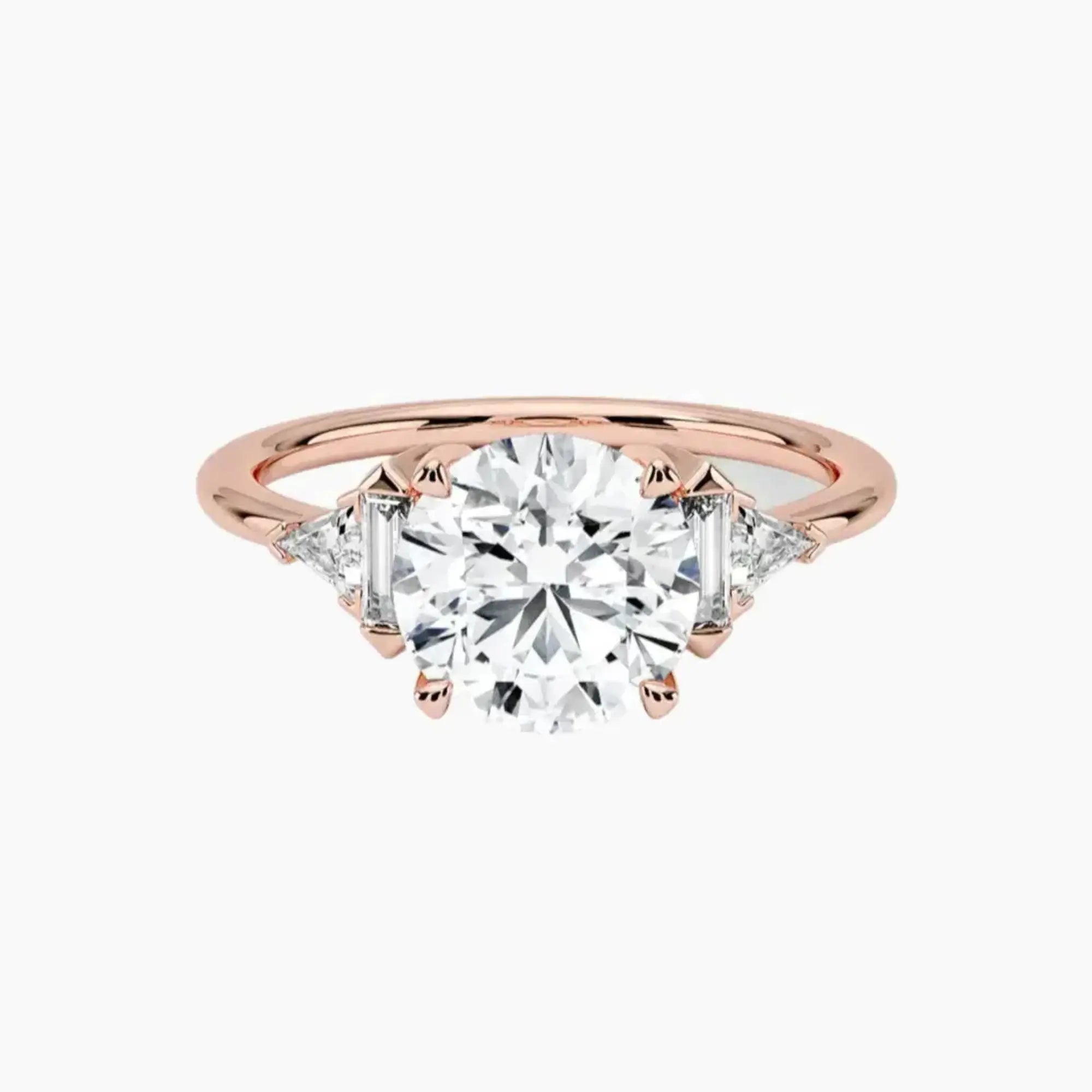 Honora Five Stone Round Designer 2.5 Carat Lab Grown Diamond Engagement Ring in 14K White Gold
