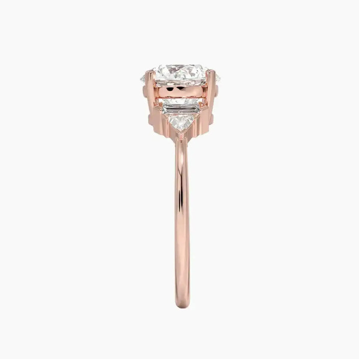 Honora Five Stone Round Designer 1.5 Carat Lab Grown Diamond Engagement Ring in 18K Yellow Gold