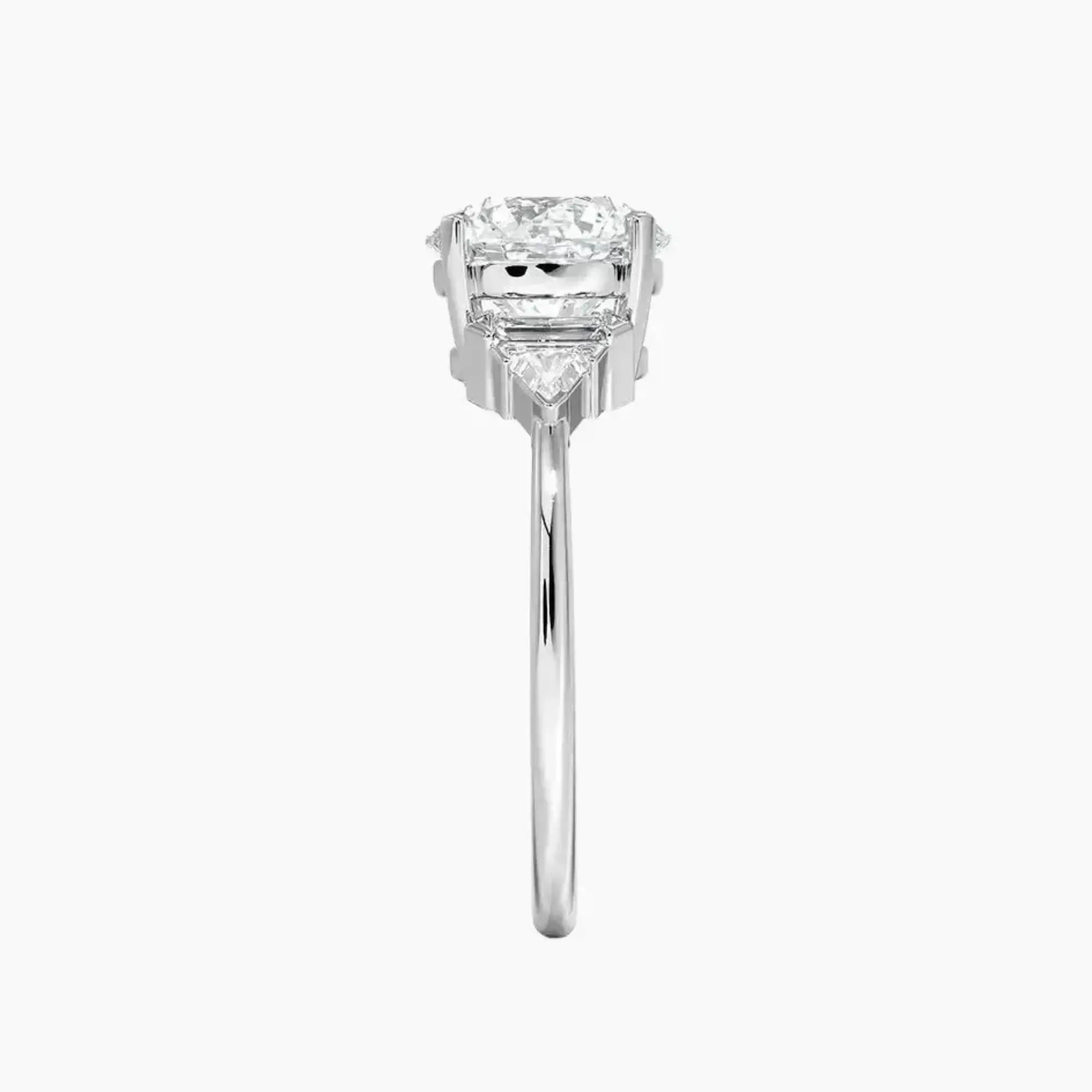 Honora Five Stone Round Designer 2.5 Carat Lab Grown Diamond Engagement Ring in 14K White Gold