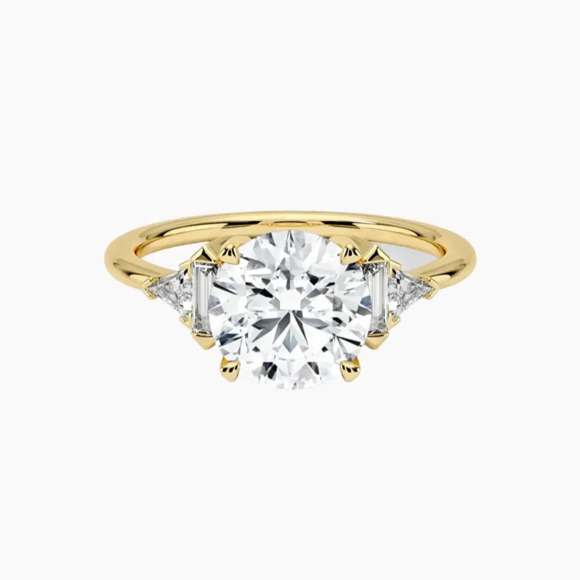 Honora Five Stone Round Designer 2.5 Carat Lab Grown Diamond Engagement Ring in 14K White Gold