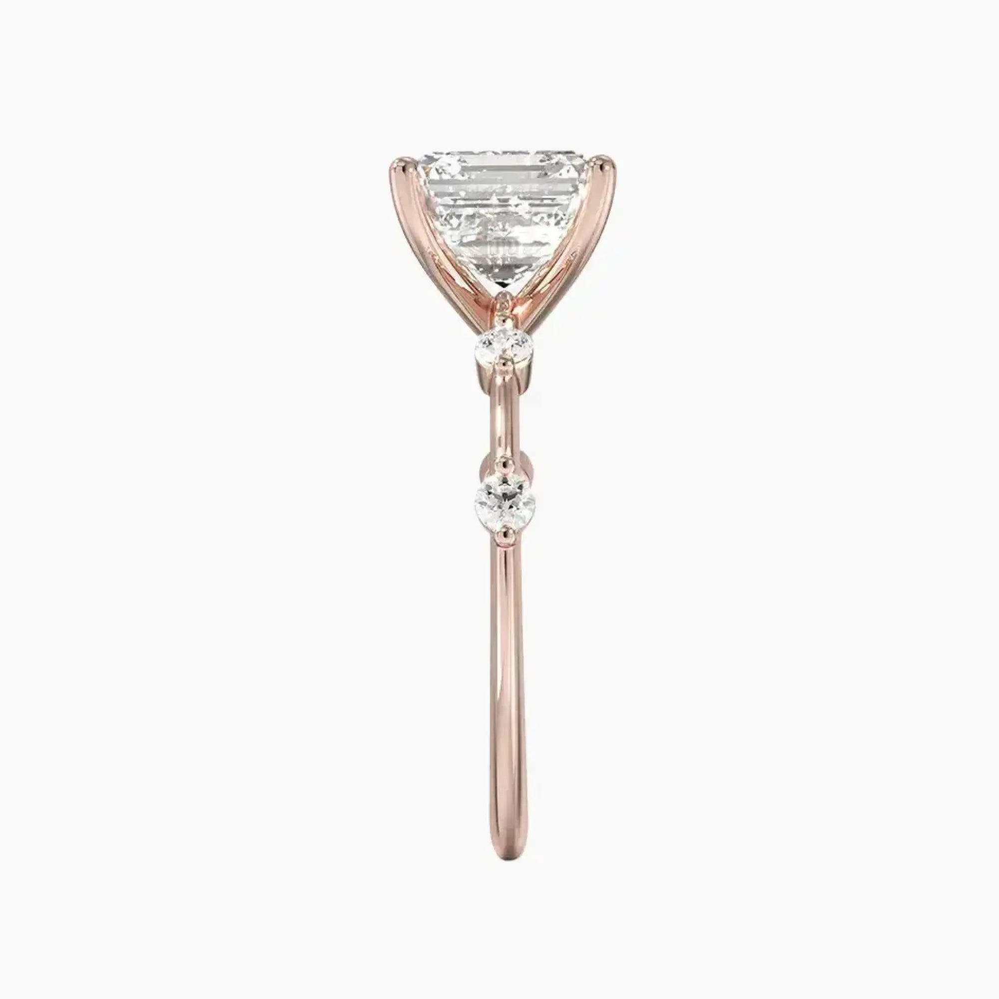 Sena Asscher Designer 1 Carat Lab Grown Diamond Engagement Ring in 18K Yellow Gold