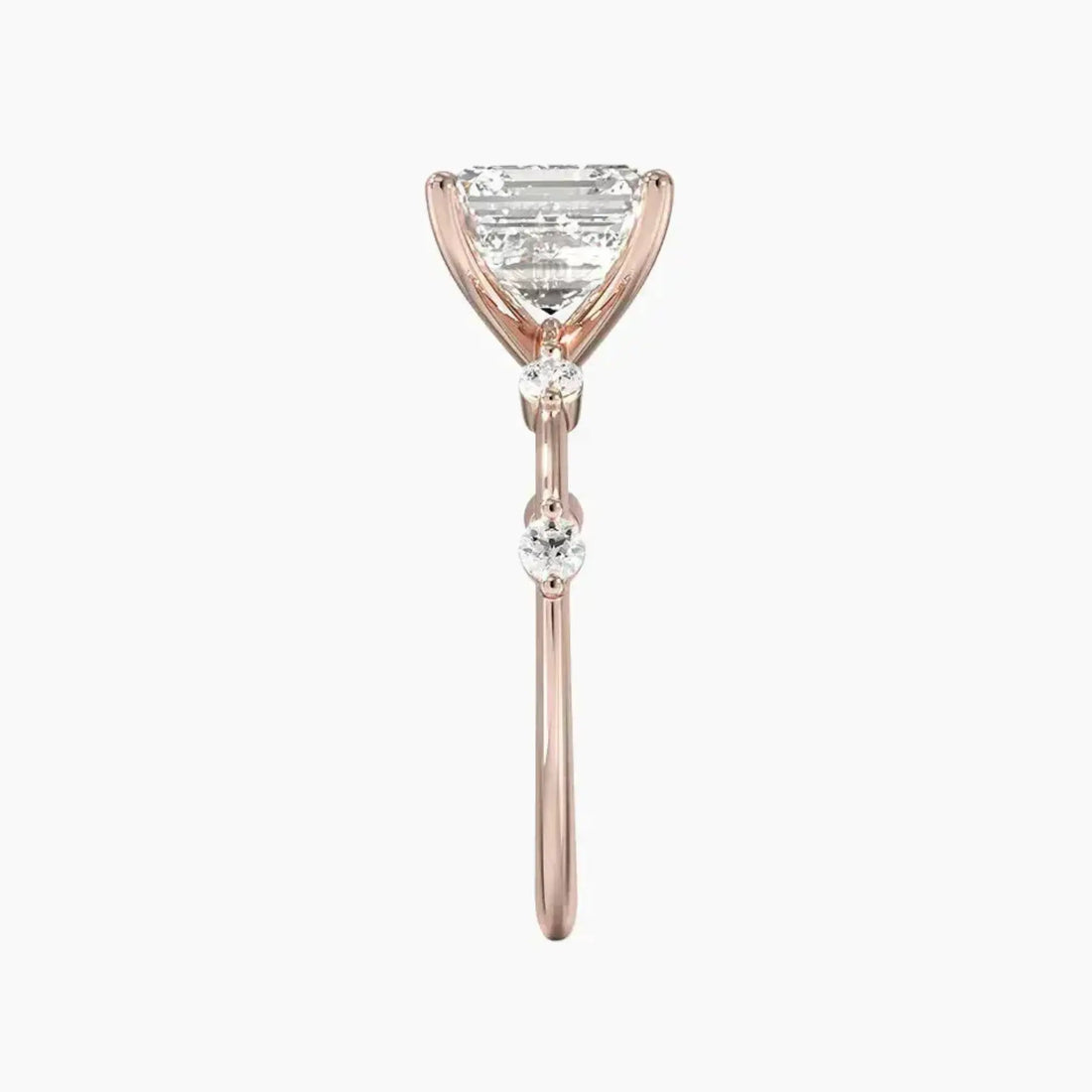 Sena Asscher Designer 2 Carat Lab Grown Diamond Engagement Ring in 14K White Gold