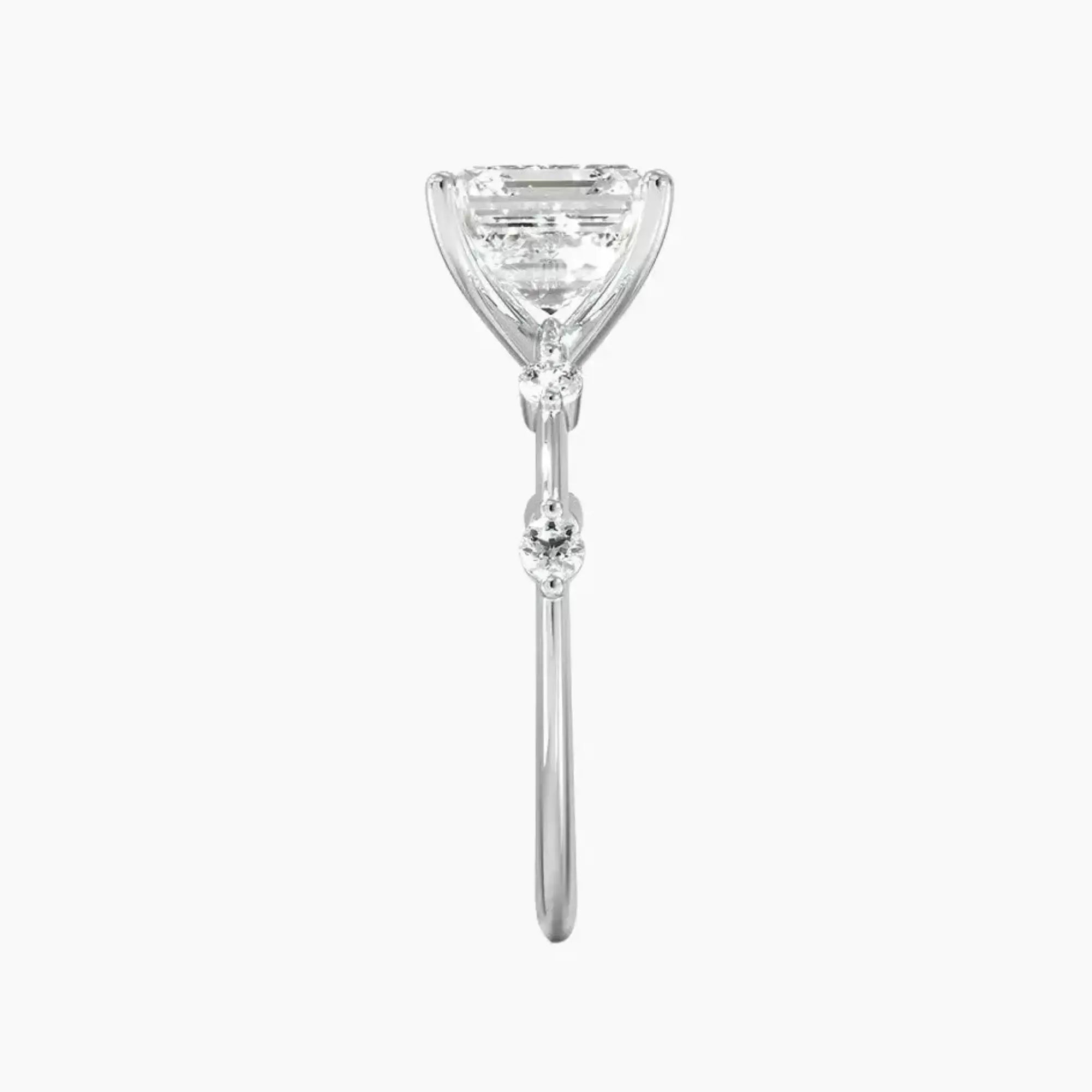 Sena Asscher Designer 2.5 Carat Lab Grown Diamond Engagement Ring in 18K Yellow Gold