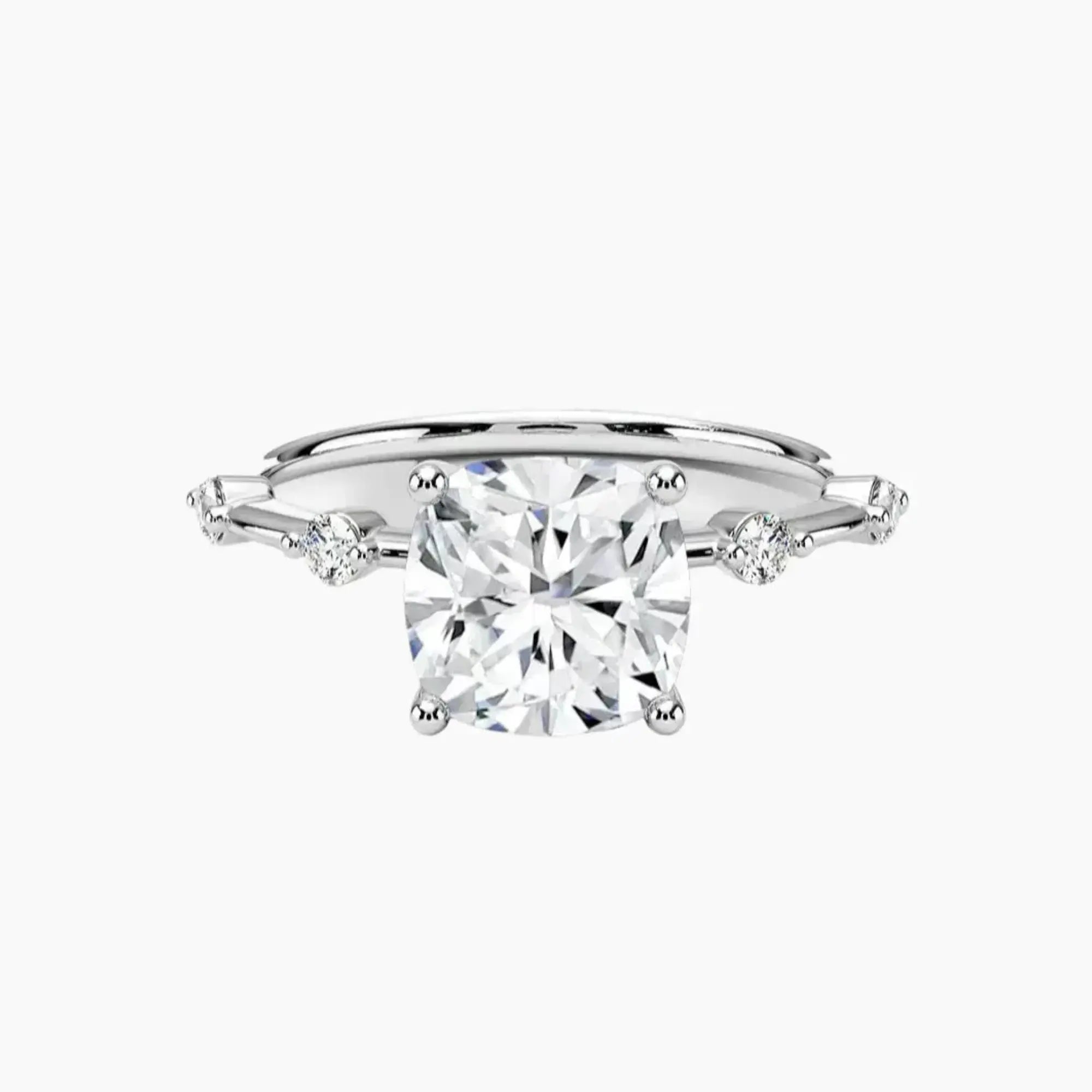 Sena Cushion Designer 1.5 Carat Lab Grown Diamond Engagement Ring in 14K Yellow Gold