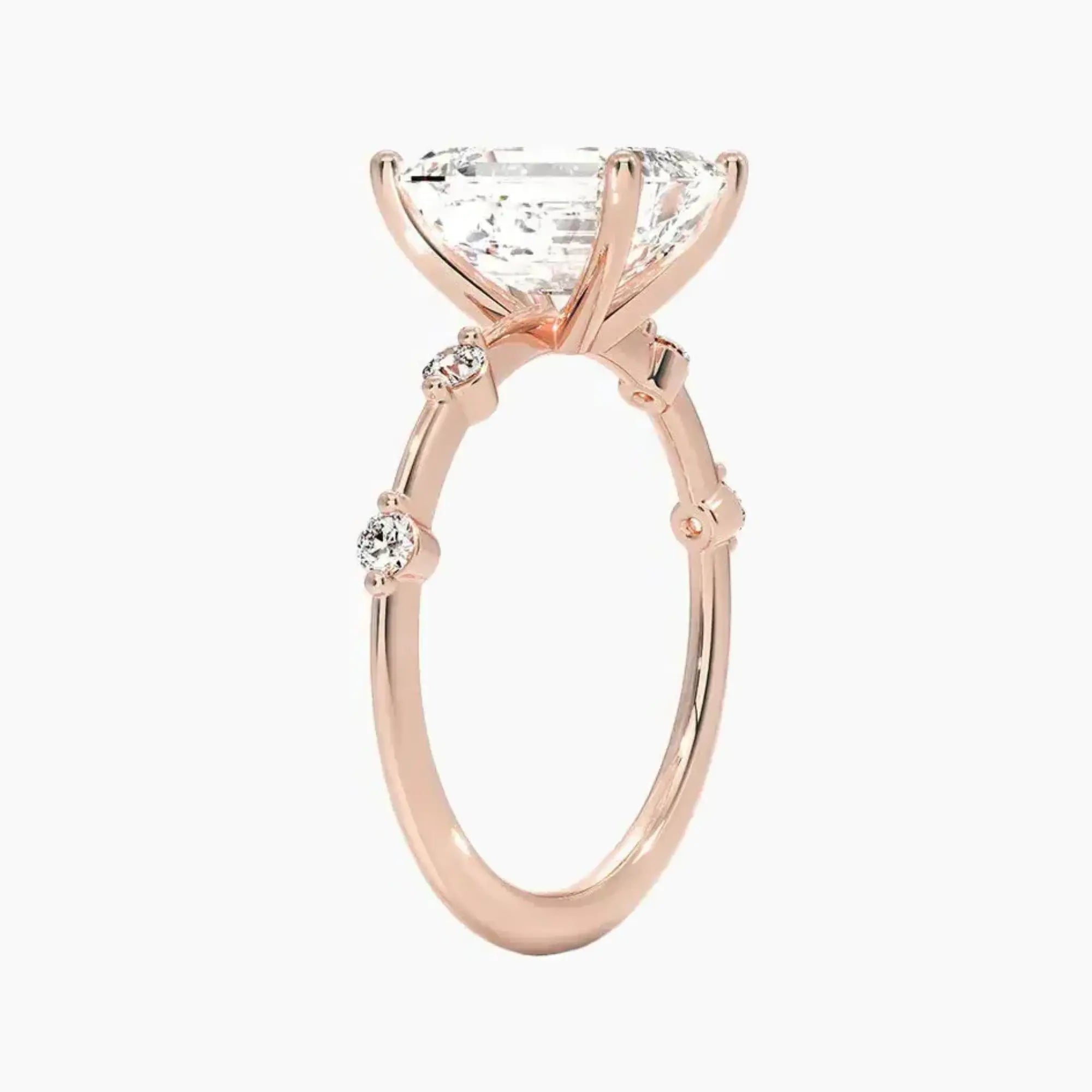 Sena Emerald Designer Diamond Ring Setting in 14K Yellow Gold