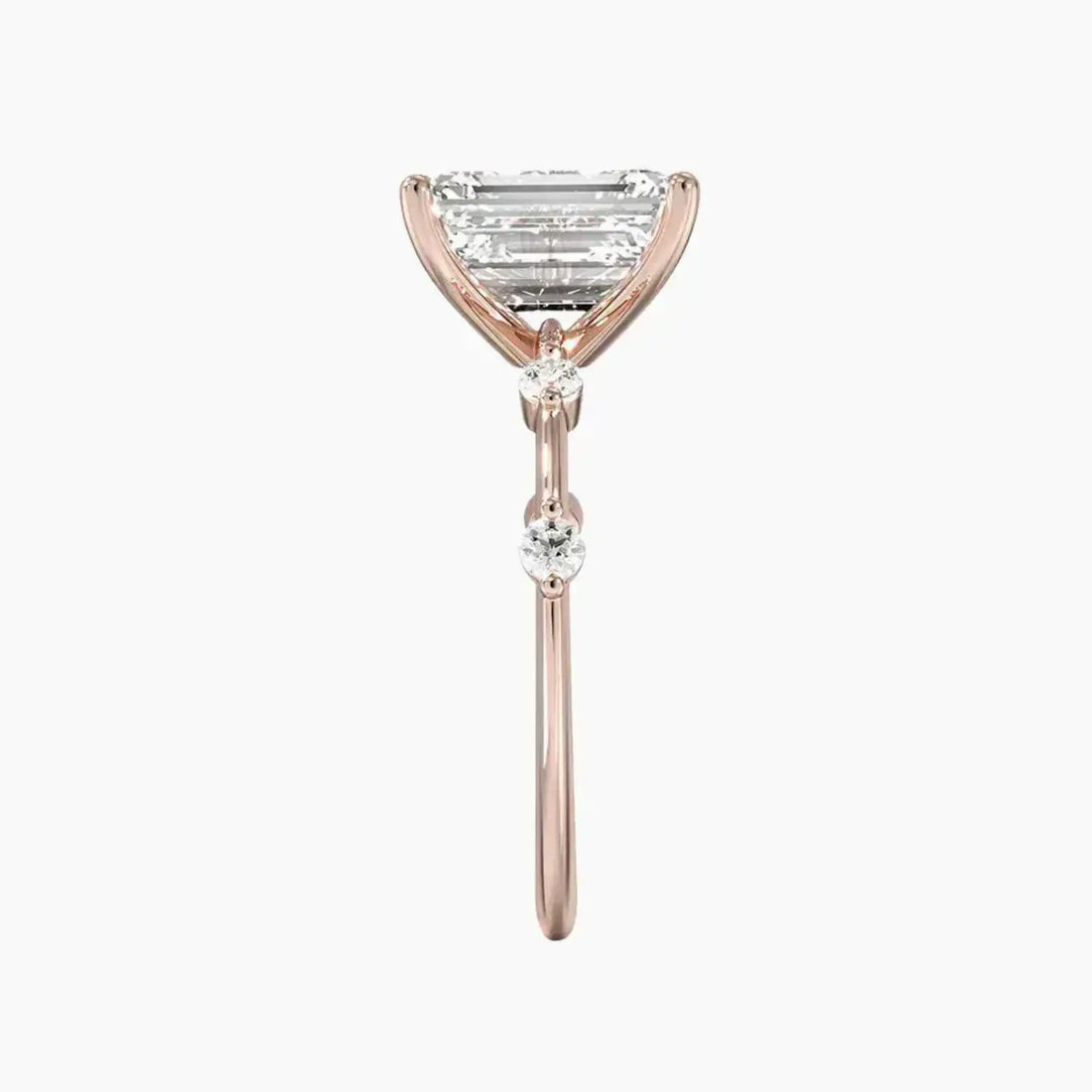 Sena Emerald Designer 2.5 Carat Lab Grown Diamond Engagement Ring in 14K Yellow Gold