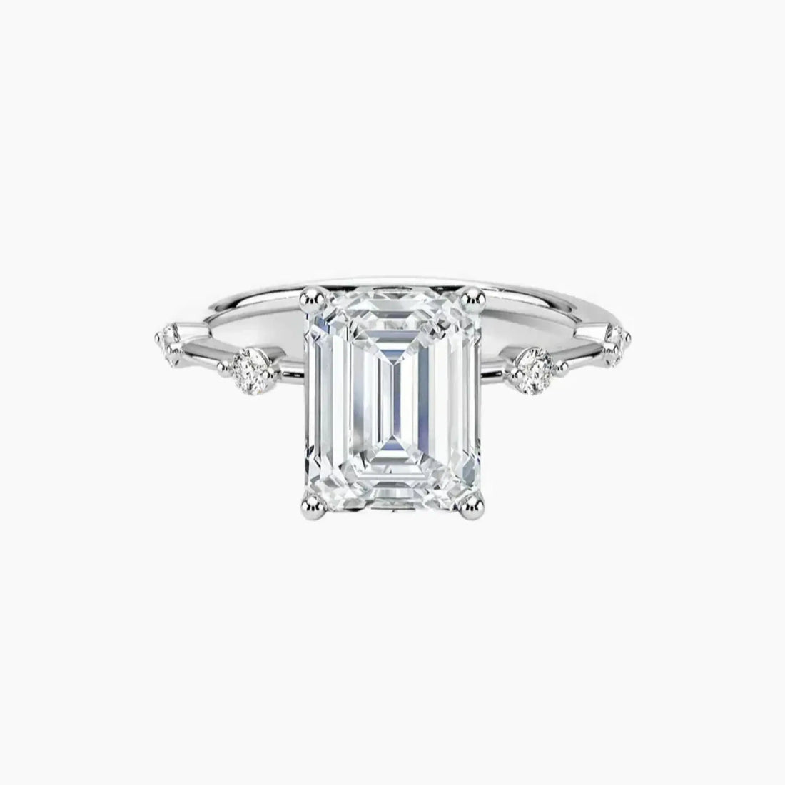 Sena Emerald Designer Diamond Ring Setting in 14K Rose Gold