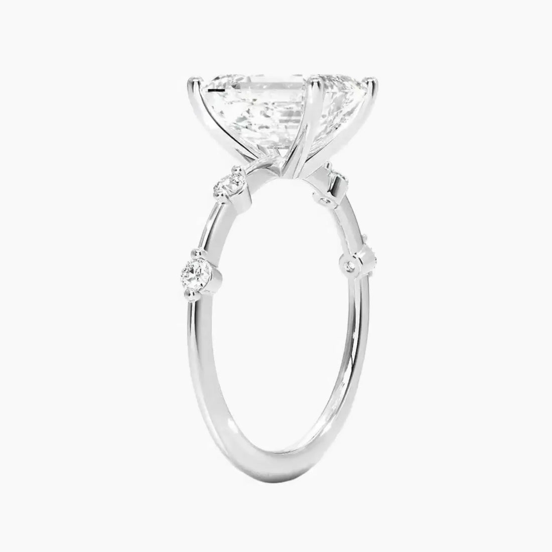 Sena Emerald Designer Diamond Ring Setting in 18K White Gold