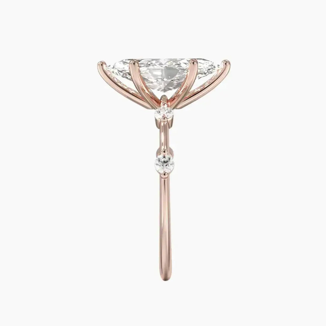 Sena Marquise Designer Diamond Ring Setting in 14K Yellow Gold
