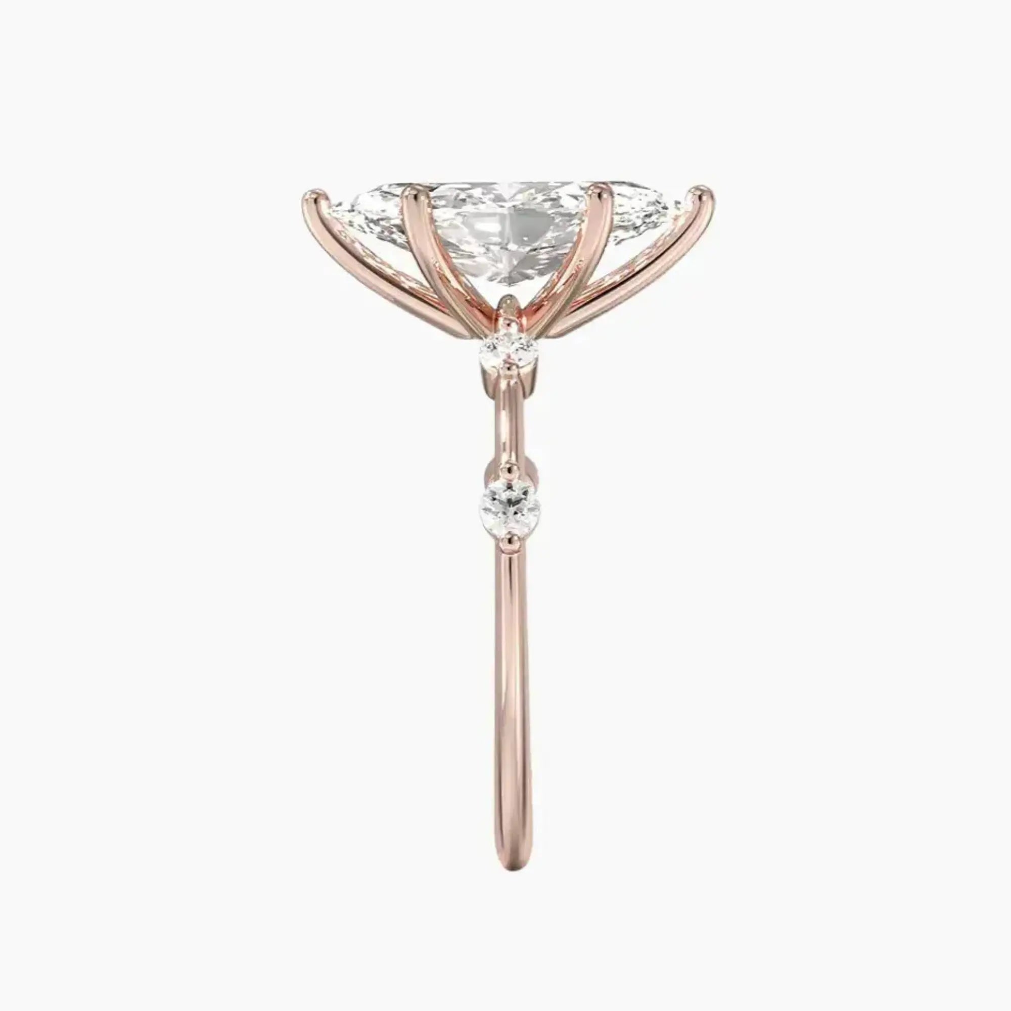 Sena Marquise Designer 2.5 Carat Lab Grown Diamond Engagement Ring in 14K White Gold