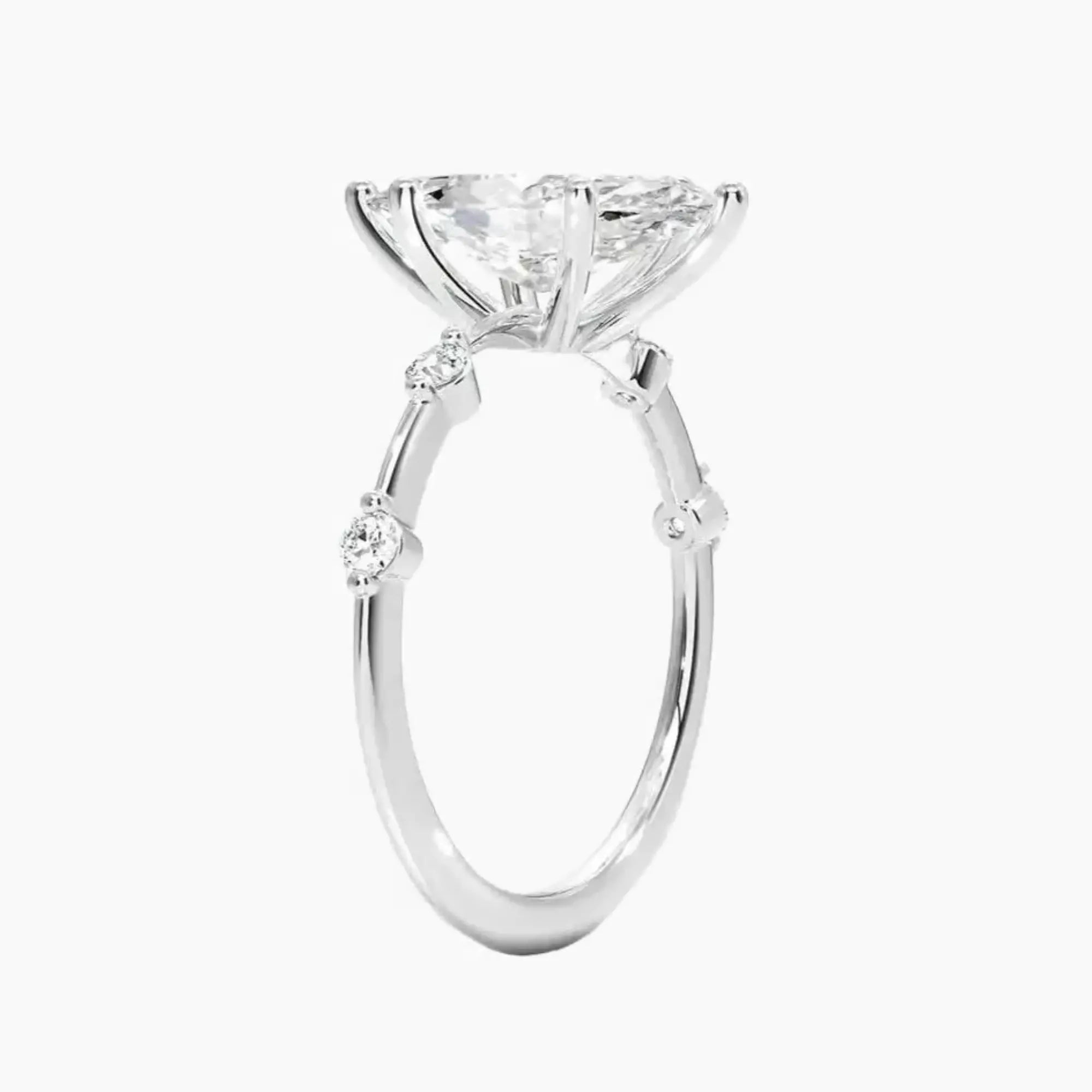 Sena Marquise Designer 2.5 Carat Lab Grown Diamond Engagement Ring in 18K Yellow Gold