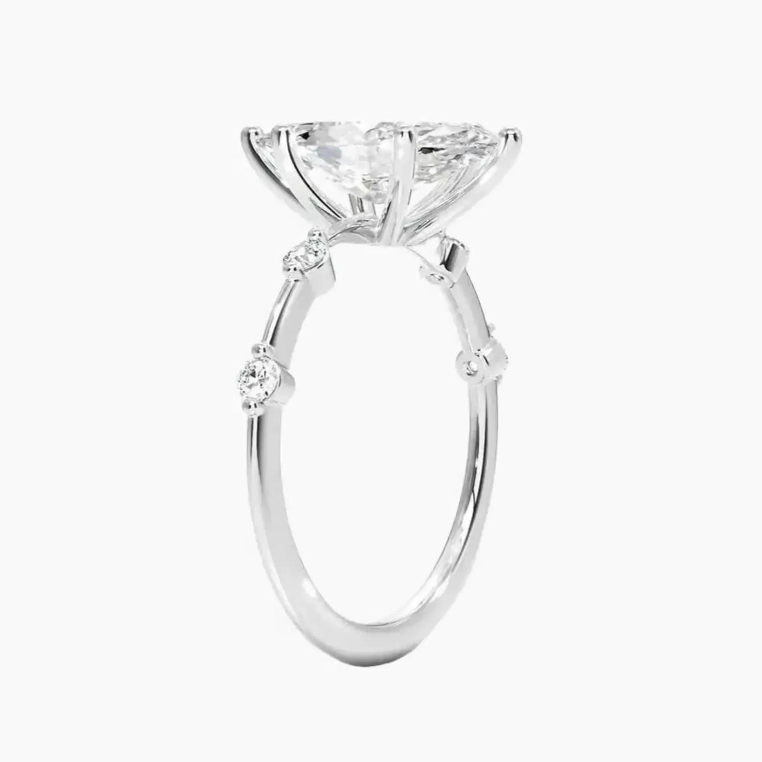 Sena Marquise Designer 1.5 Carat Lab Grown Diamond Engagement Ring in 18K Yellow Gold