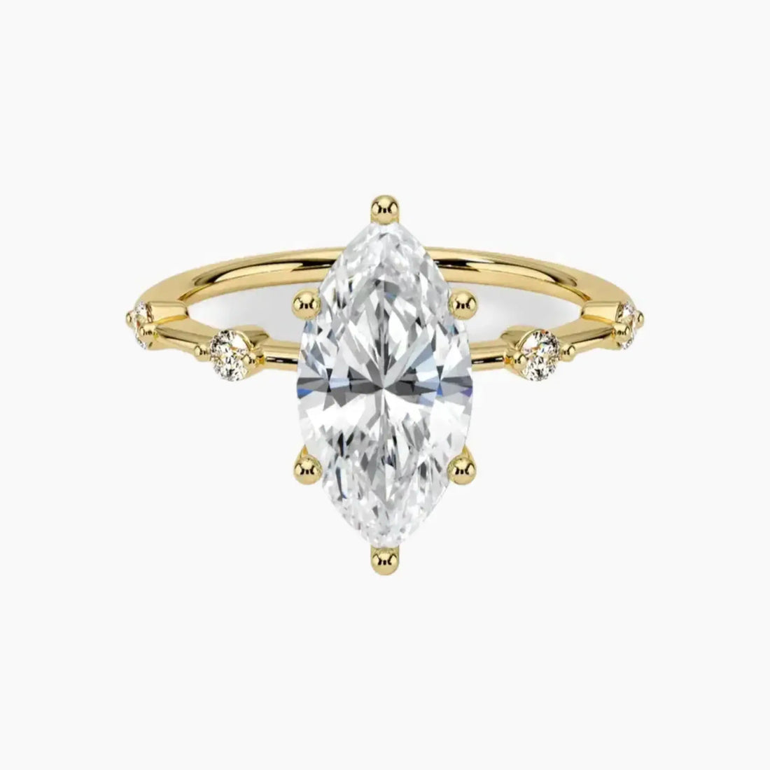 Sena Marquise Designer Diamond Ring Setting in 14K Rose Gold
