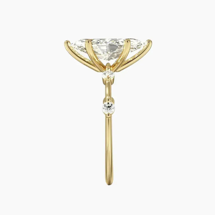 Sena Marquise Designer 1.5 Carat Lab Grown Diamond Engagement Ring in 14K Rose Gold