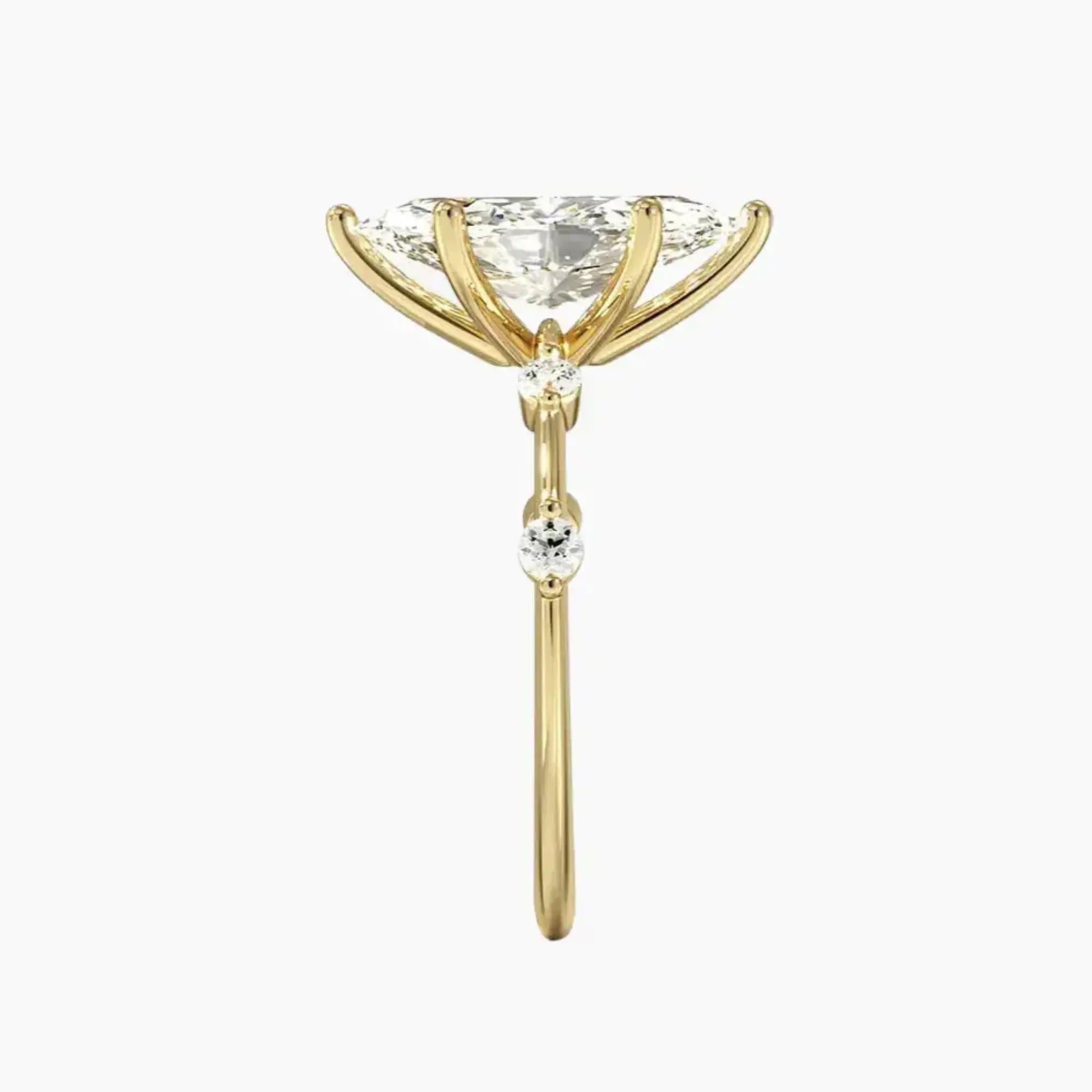 Sena Marquise Designer 2.5 Carat Lab Grown Diamond Engagement Ring in 14K White Gold