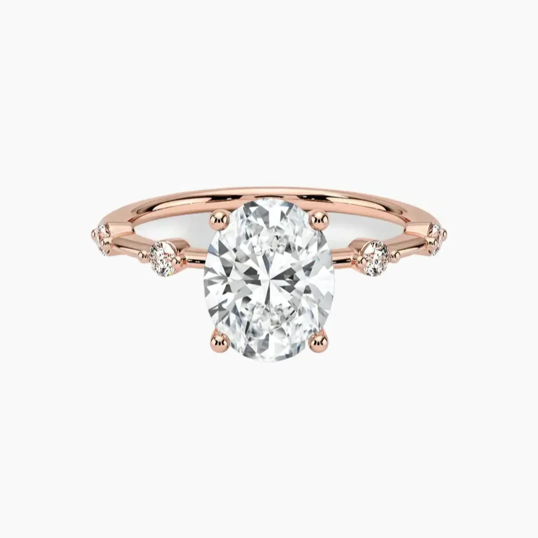 Sena Oval Designer Diamond Ring Setting in 18K Yellow Gold