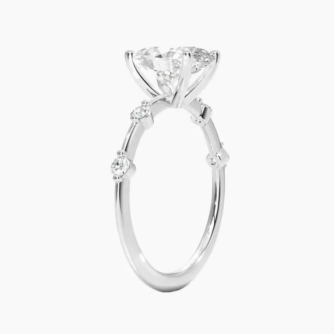 Sena Oval Designer Diamond Ring Setting in 14K Yellow Gold