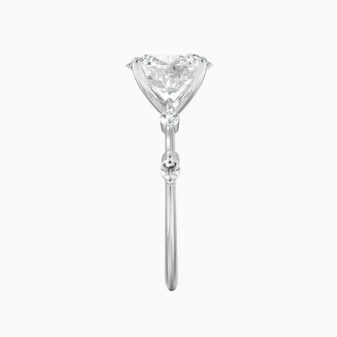 Sena Oval Designer 2.5 Carat Lab Grown Diamond Engagement Ring in 18K Rose Gold