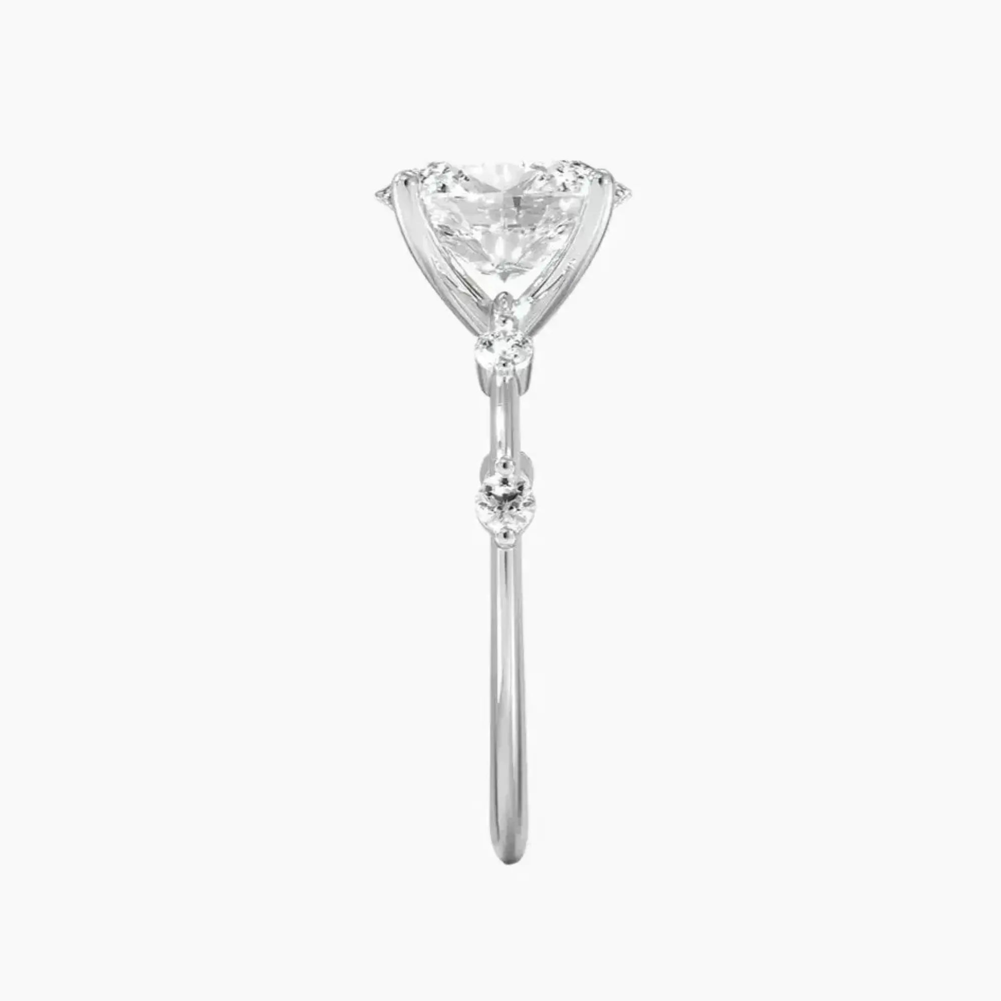 Sena Oval Designer Diamond Ring Setting in 18K Yellow Gold