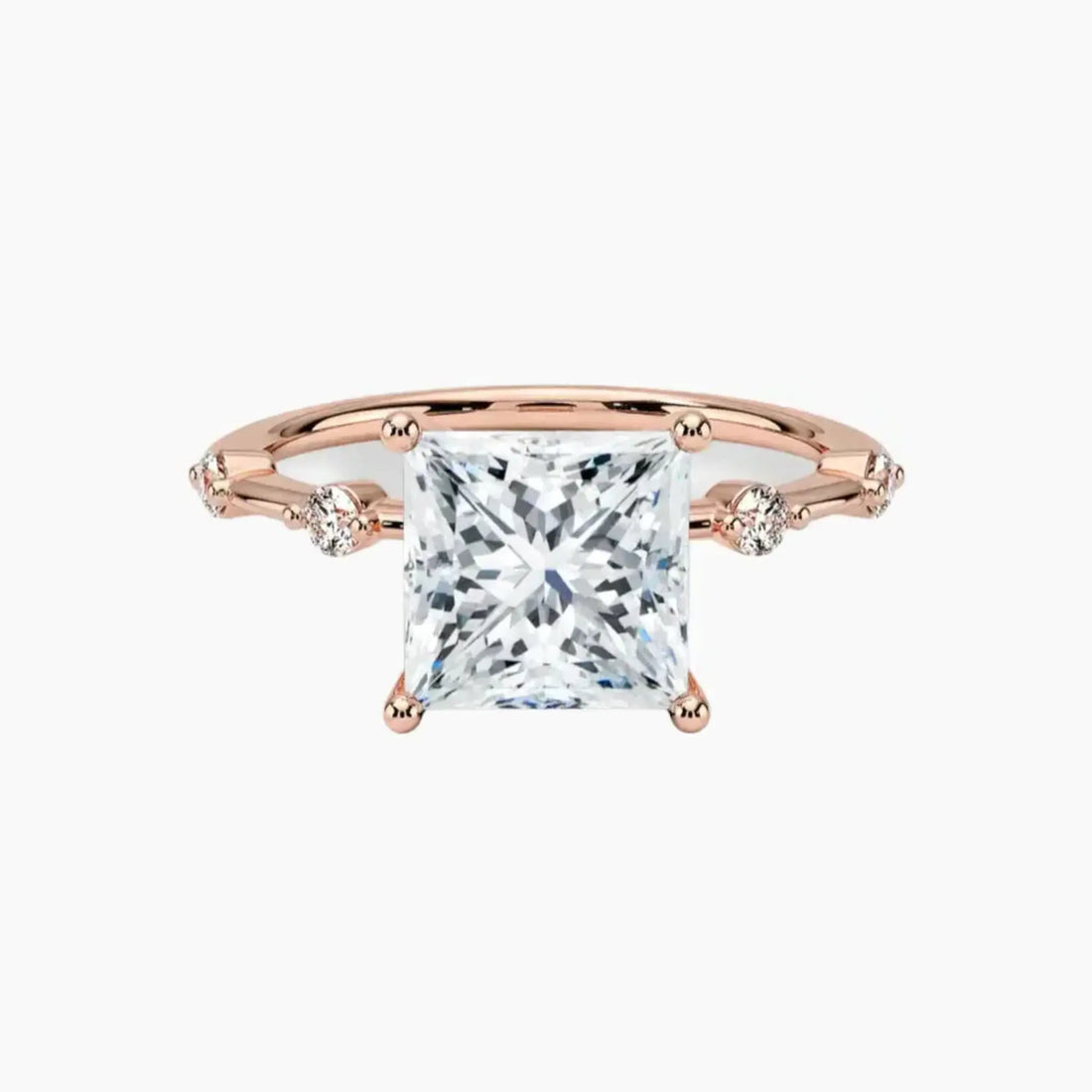 Sena Princess Designer 2.5 Carat Lab Grown Diamond Engagement Ring in 14K Yellow Gold