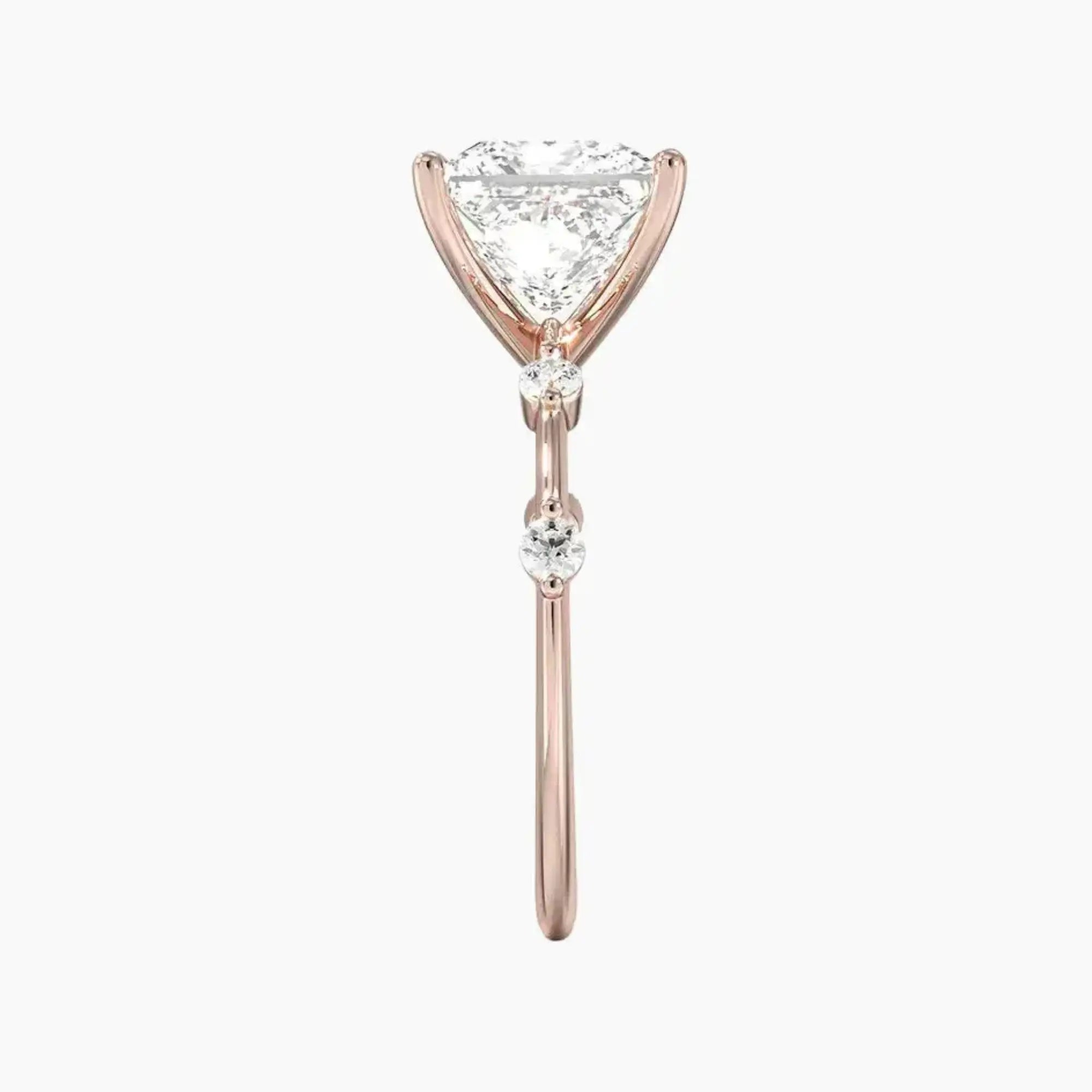 Sena Princess Designer 1.5 Carat Lab Grown Diamond Engagement Ring in 18K Rose Gold