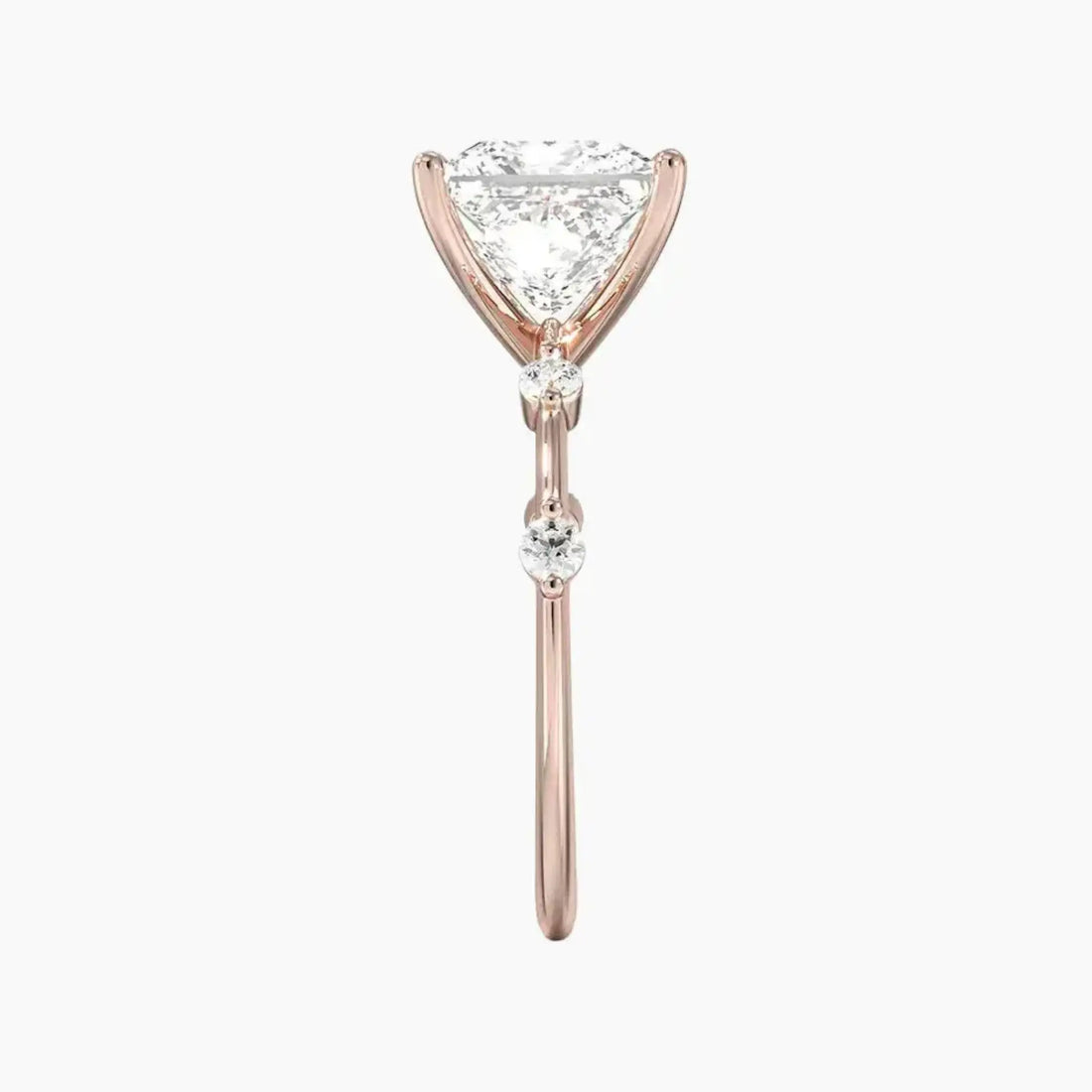 Sena Princess Designer Diamond Ring Setting in 14K Rose Gold