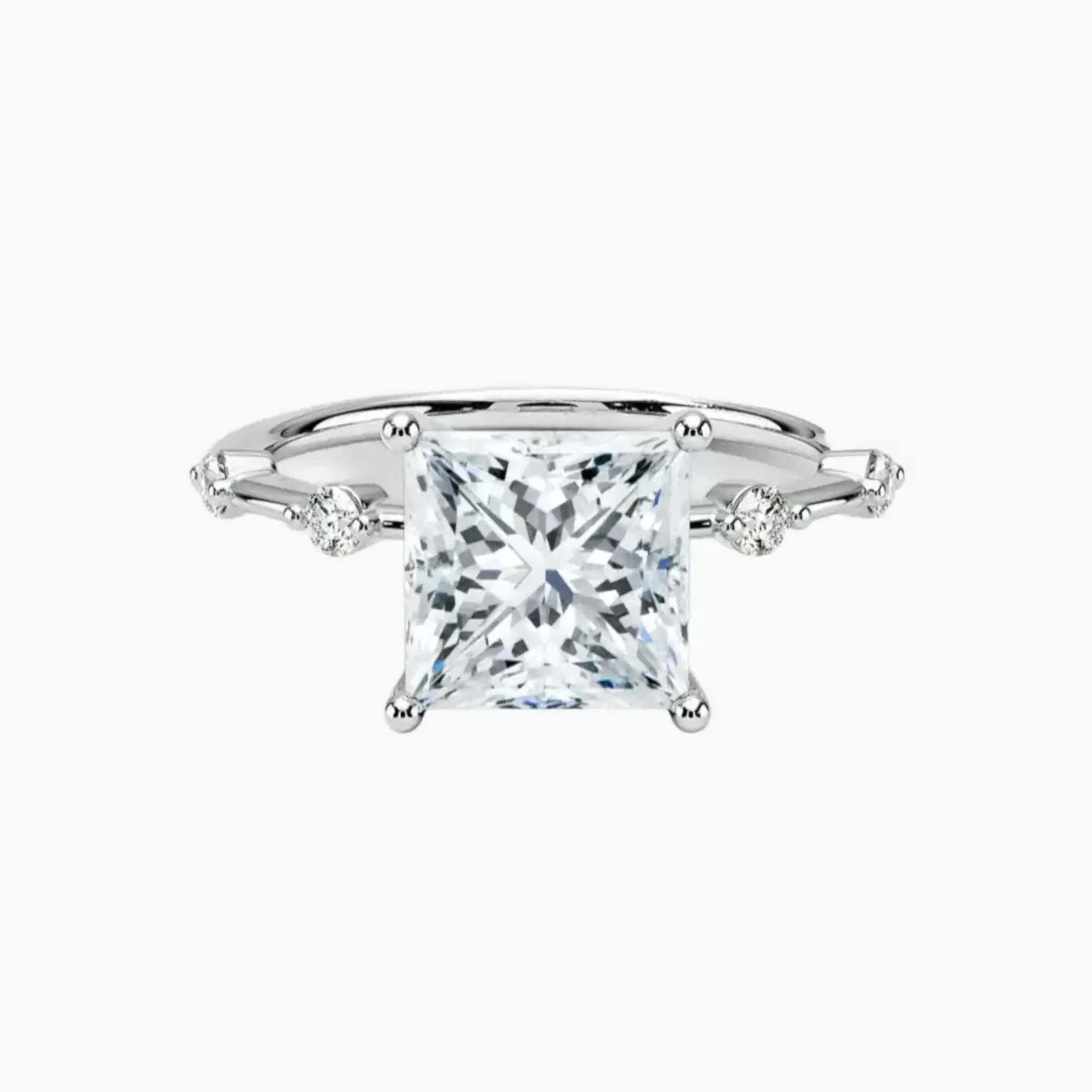 Sena Princess Designer 2.5 Carat Lab Grown Diamond Engagement Ring in 14K Yellow Gold