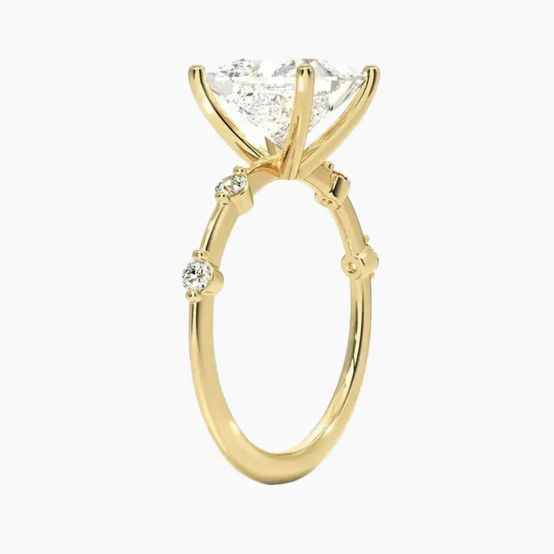 Sena Princess Designer 2.5 Carat Lab Grown Diamond Engagement Ring in 18K Rose Gold