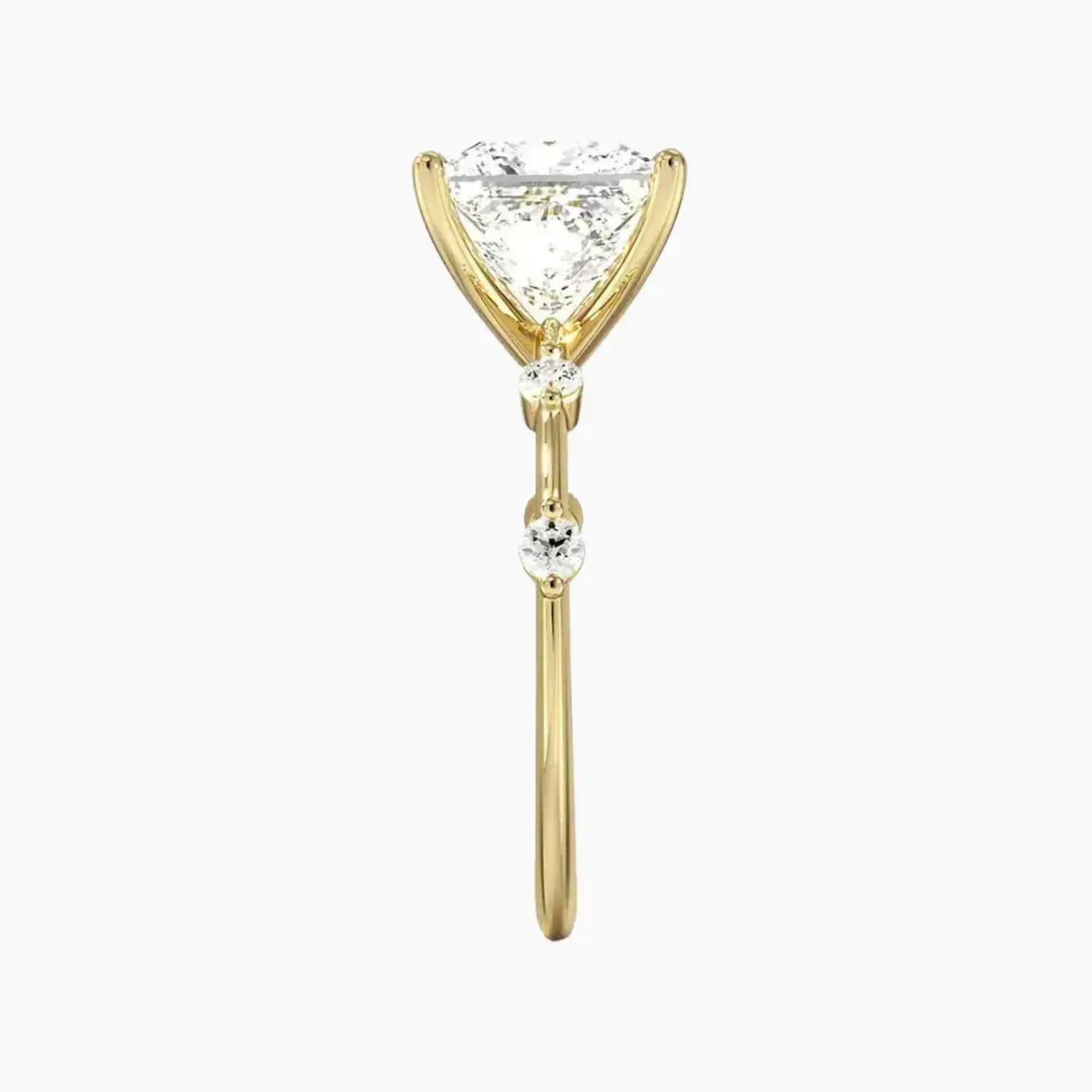 Sena Princess Designer 2.5 Carat Lab Grown Diamond Engagement Ring in 18K Yellow Gold
