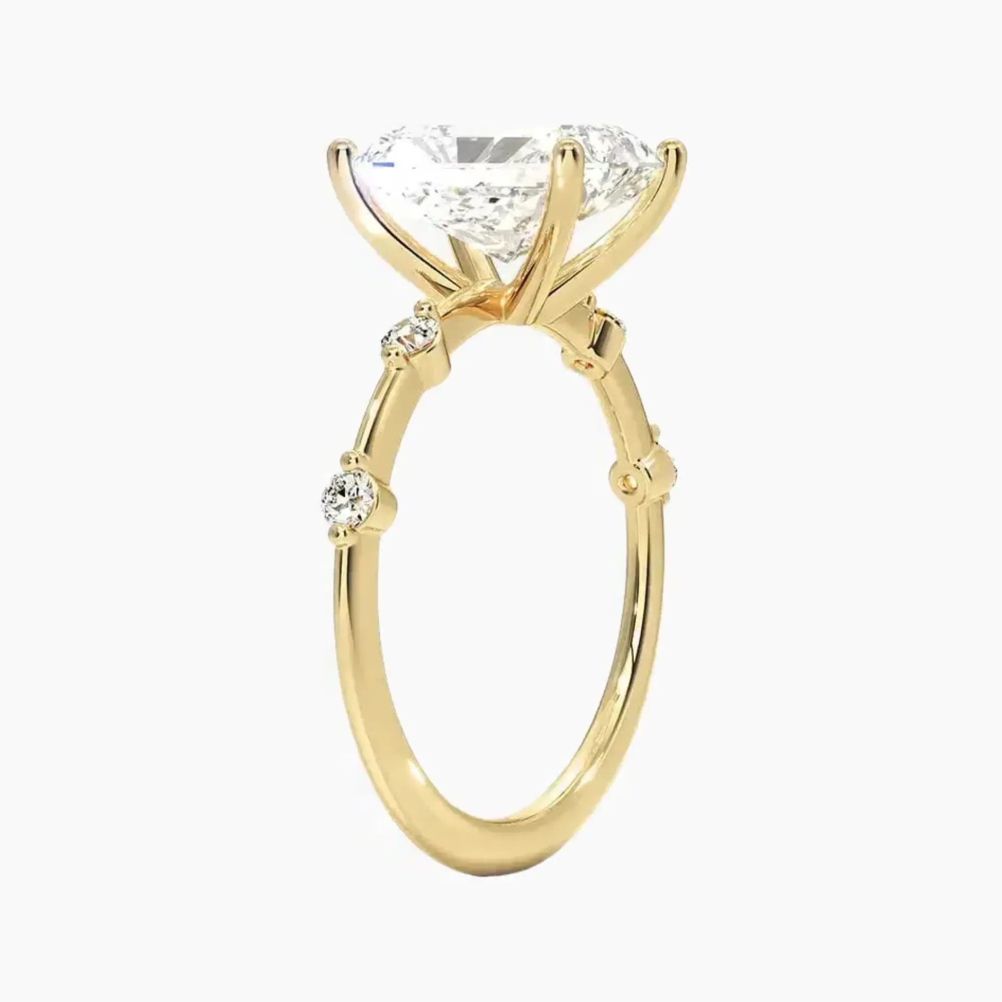 Sena Radiant Designer 2.5 Carat Lab Grown Diamond Engagement Ring in 14K White Gold