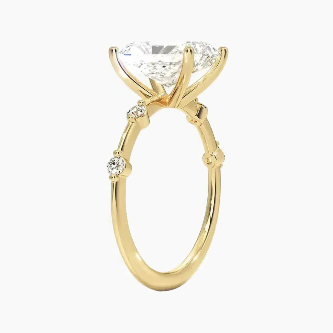 Sena Radiant Designer Diamond Ring Setting in 18K White Gold