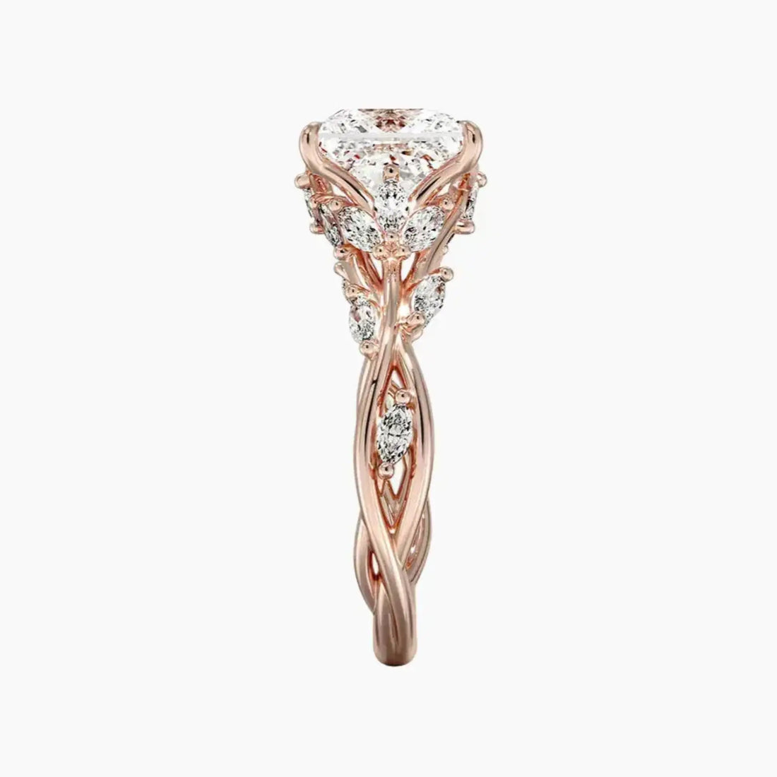 Melia Princess Designer 2.5 Carat Lab Grown Diamond Engagement Ring in 18K Yellow Gold