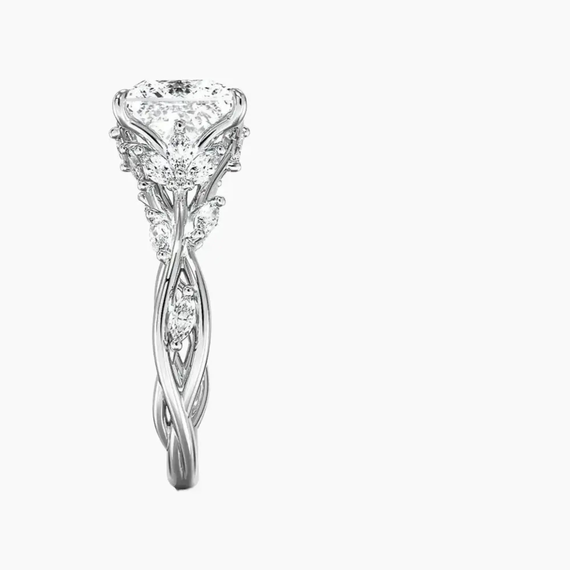 Melia Princess Designer 2.5 Carat Lab Grown Diamond Engagement Ring in 14K Yellow Gold