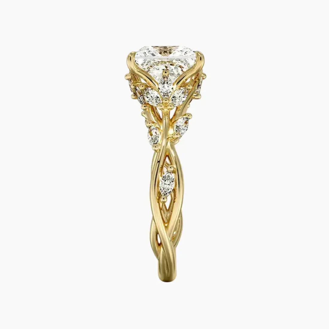 Melia Princess Designer 1.5 Carat Lab Grown Diamond Engagement Ring in 18K Rose Gold