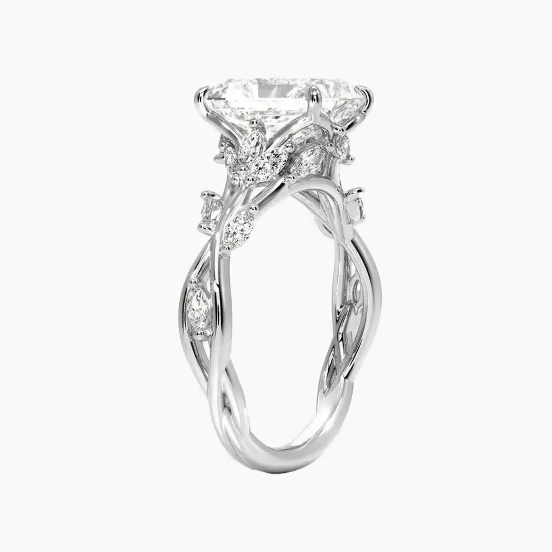 Melia Radiant Designer 1 Carat Lab Grown Diamond Engagement Ring in 14K Rose Gold
