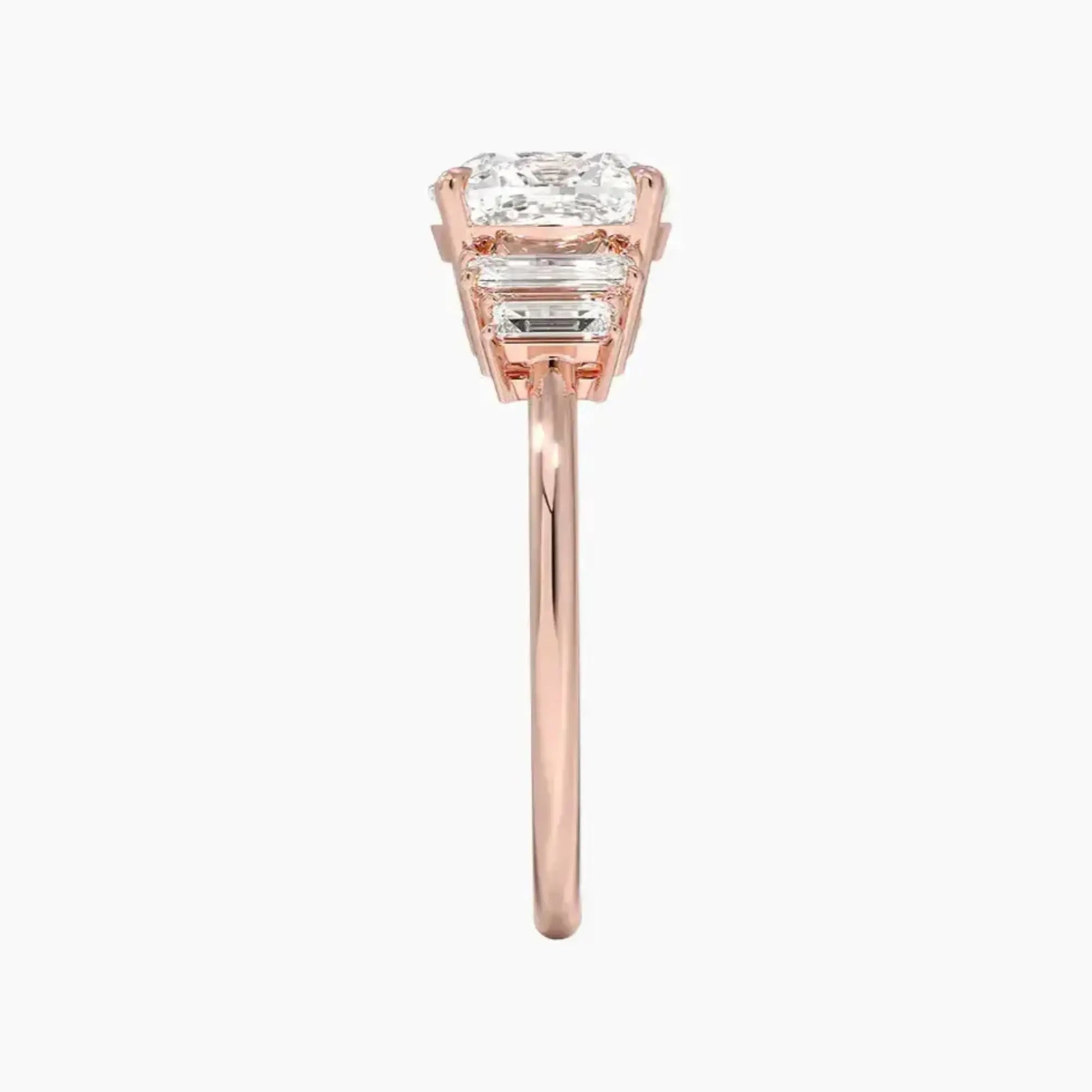 Nerine Five Stone Cushion Designer 2 Carat Lab Grown Diamond Engagement Ring in 18K Rose Gold