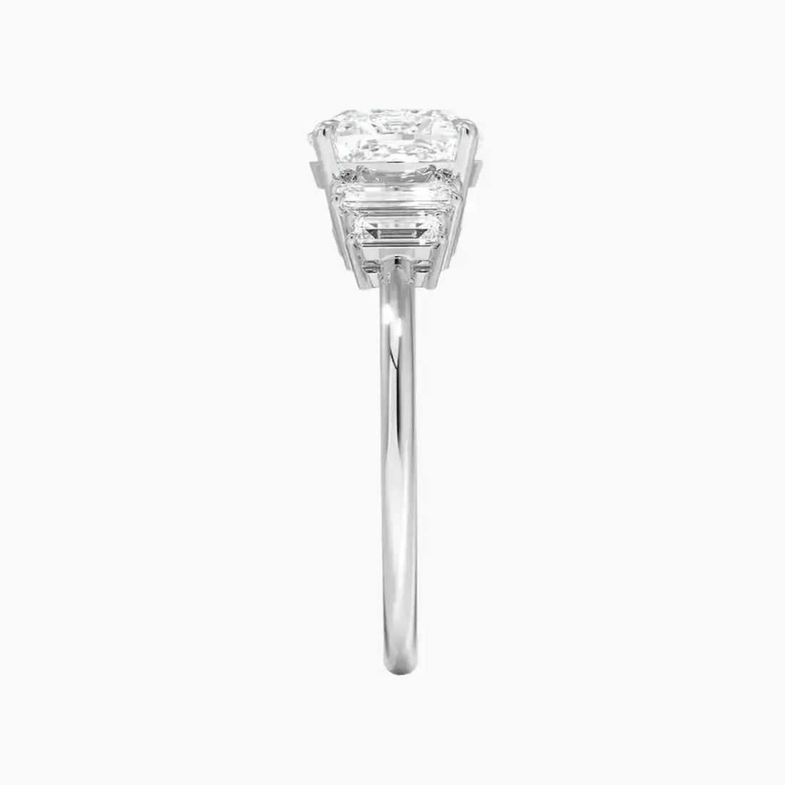 Nerine Five Stone Cushion Designer Diamond Ring Setting in 18K Rose Gold
