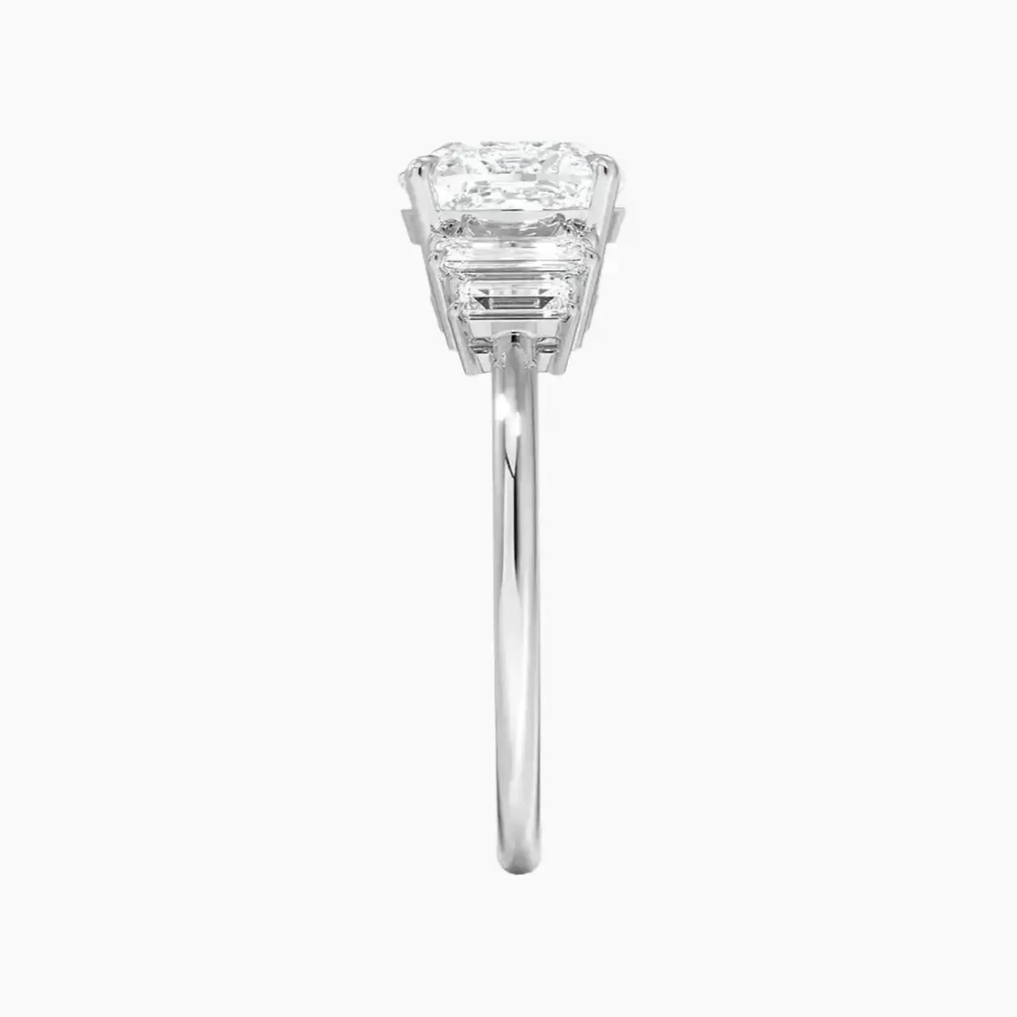 Nerine Five Stone Cushion Designer 2.5 Carat Lab Grown Diamond Engagement Ring in 18K White Gold