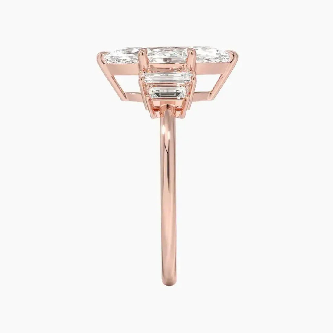 Nerine Five Stone Marquise Designer 1.5 Carat Lab Grown Diamond Engagement Ring in 14K Rose Gold