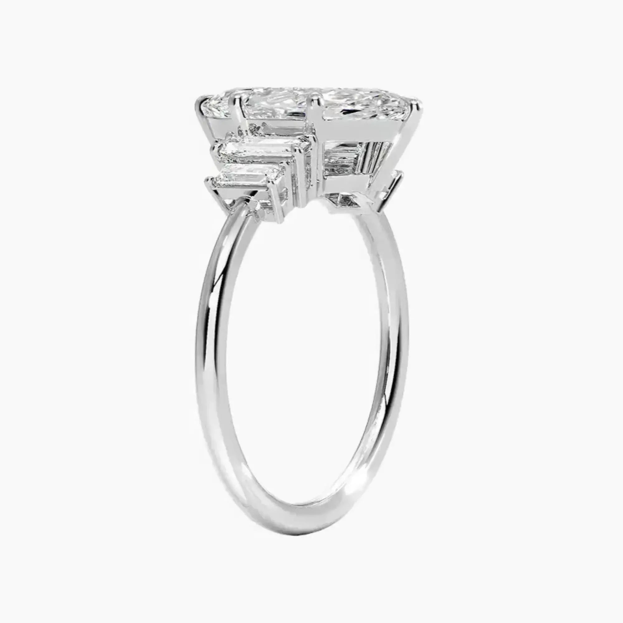 Nerine Five Stone Marquise Designer 1.5 Carat Lab Grown Diamond Engagement Ring in 18K White Gold