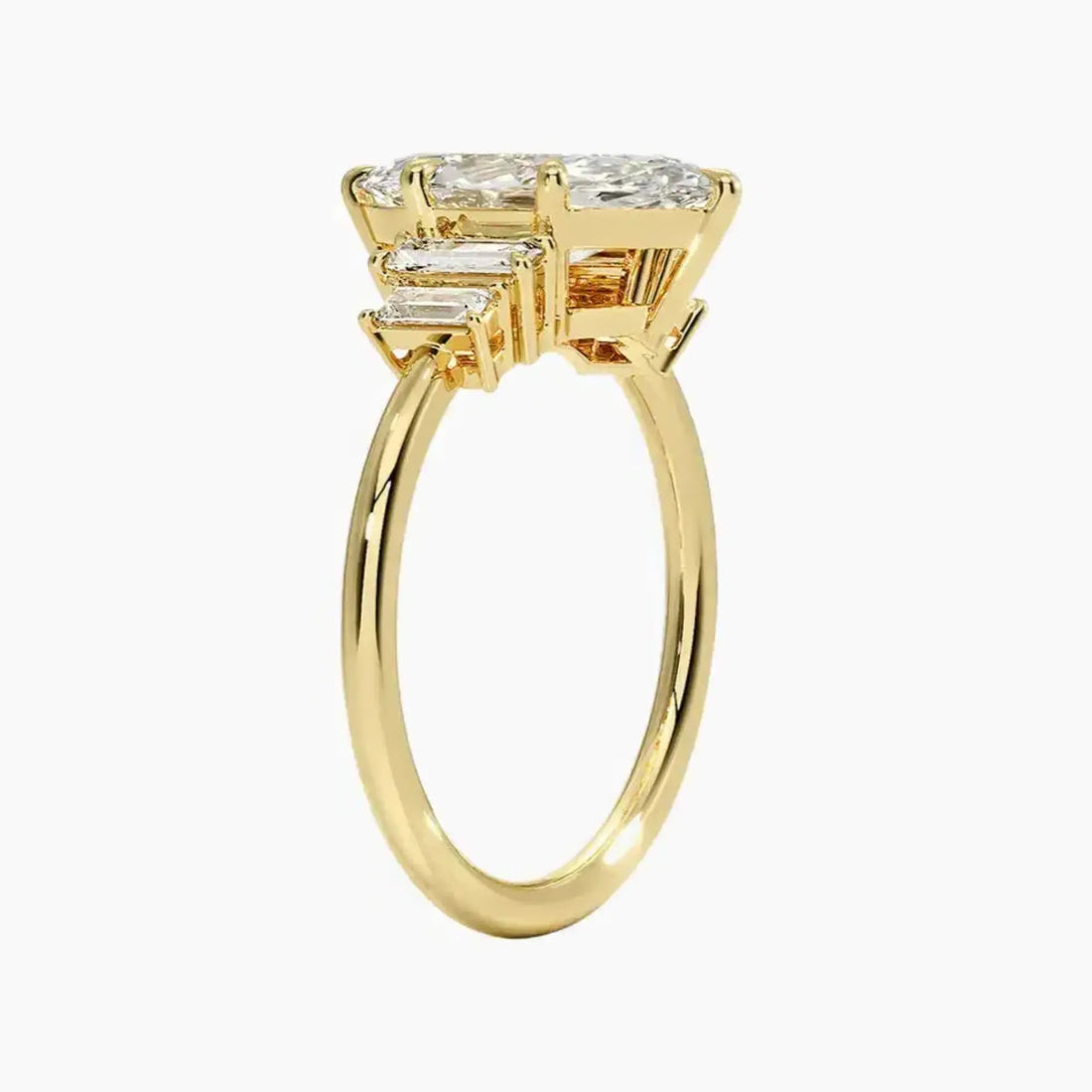 Nerine Five Stone Marquise Designer 1.5 Carat Lab Grown Diamond Engagement Ring in 18K Rose Gold
