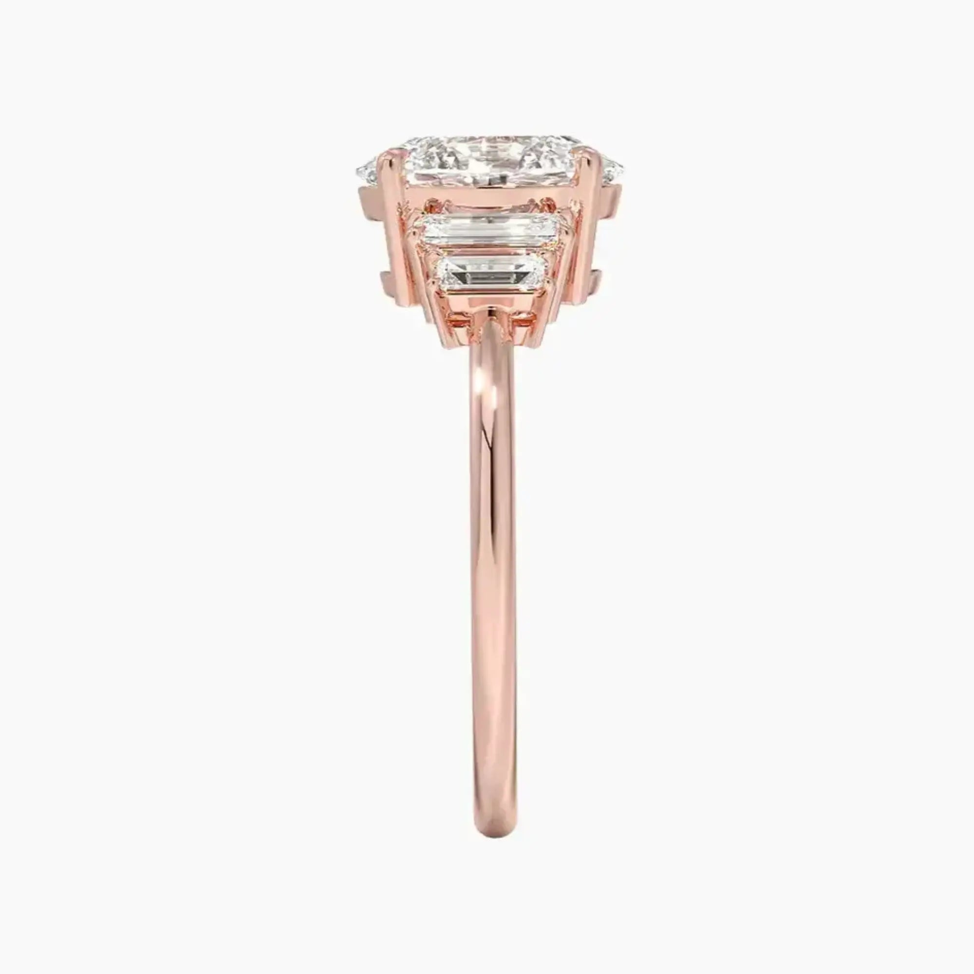 Nerine Five Stone Oval Designer 1.5 Carat Lab Grown Diamond Engagement Ring in 18K Yellow Gold