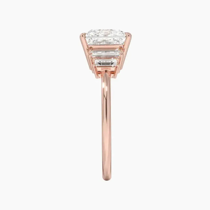 Nerine Five Stone Princess Designer 3 Carat Lab Grown Diamond Engagement Ring in 18K White Gold