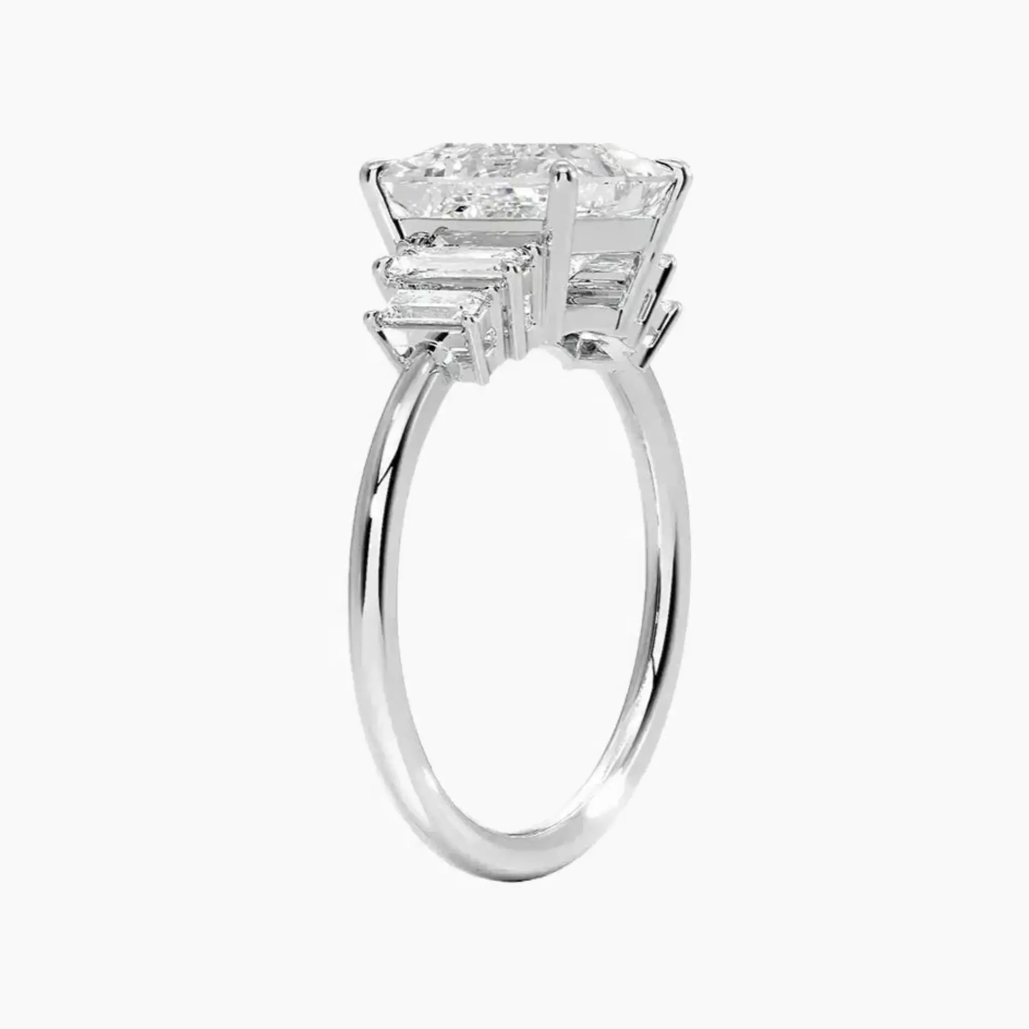 Nerine Five Stone Princess Designer Diamond Ring Setting in 18K Yellow Gold