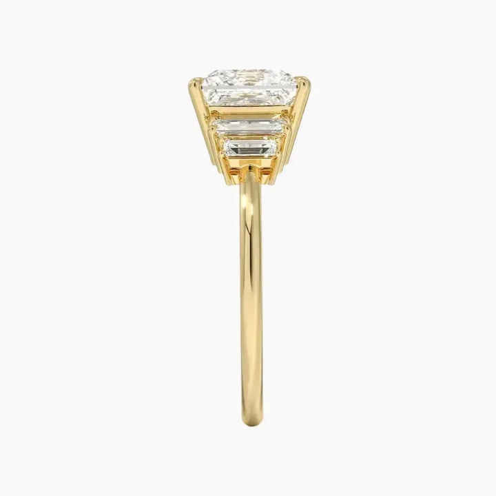 Nerine Five Stone Princess Designer 2 Carat Lab Grown Diamond Engagement Ring in 18K Rose Gold