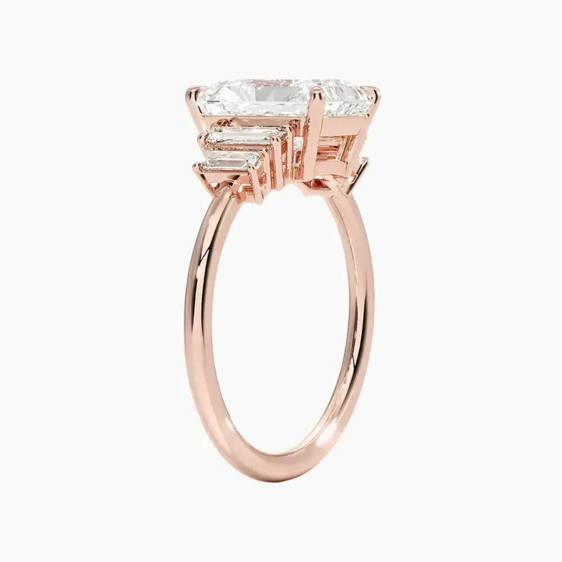 Nerine Five Stone Radiant Designer 1 Carat Lab Grown Diamond Engagement Ring in 18K Yellow Gold