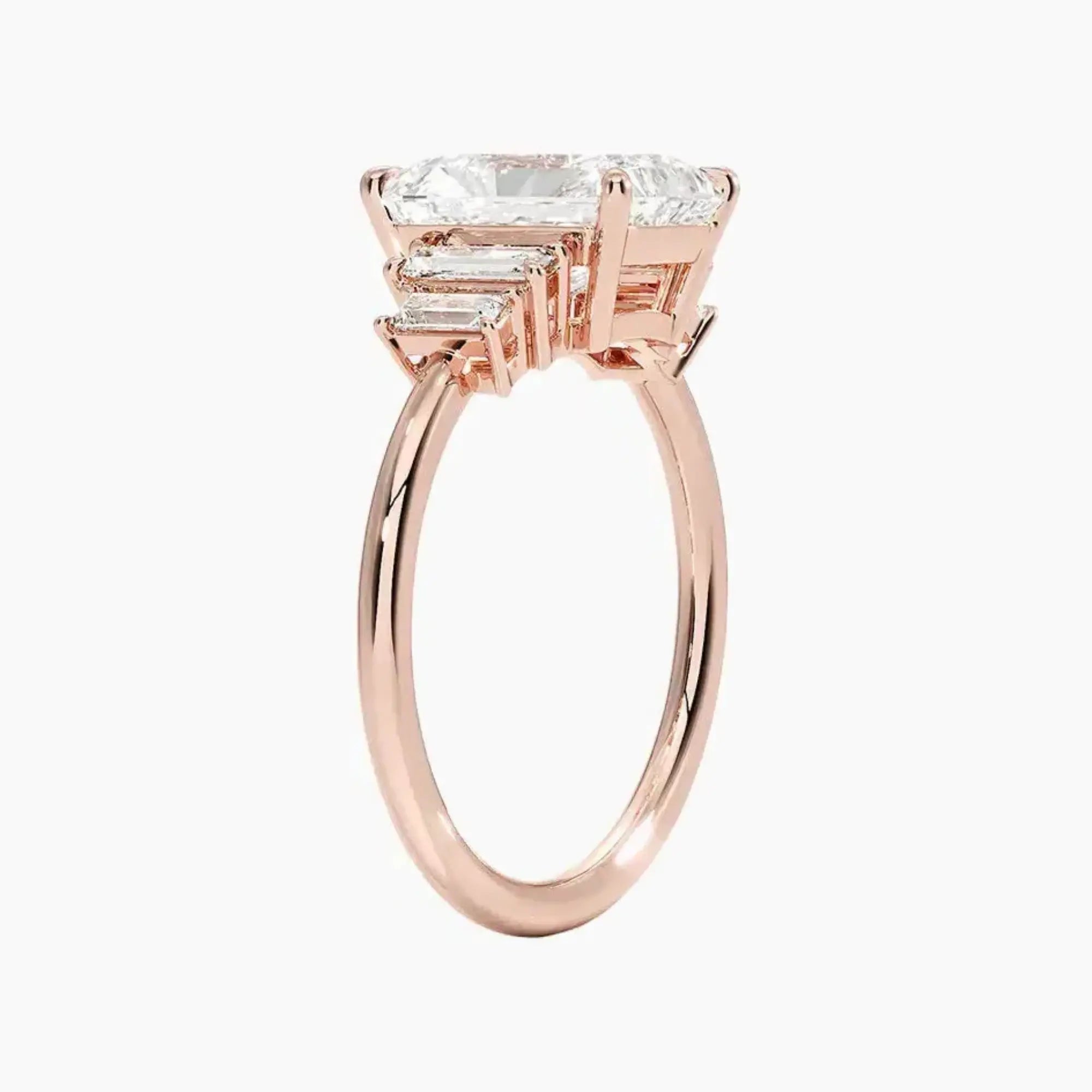 Nerine Five Stone Radiant Designer 1.5 Carat Lab Grown Diamond Engagement Ring in 18K White Gold