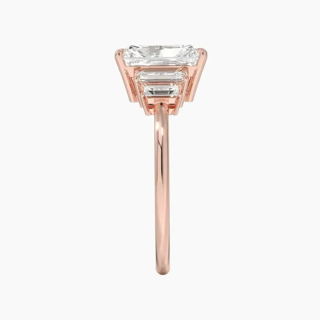 Nerine Five Stone Radiant Designer 1 Carat Lab Grown Diamond Engagement Ring in 14K Yellow Gold