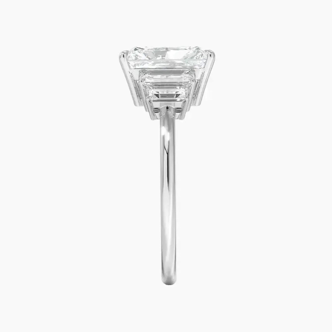 Nerine Five Stone Radiant Designer 2.5 Carat Lab Grown Diamond Engagement Ring in 18K Rose Gold